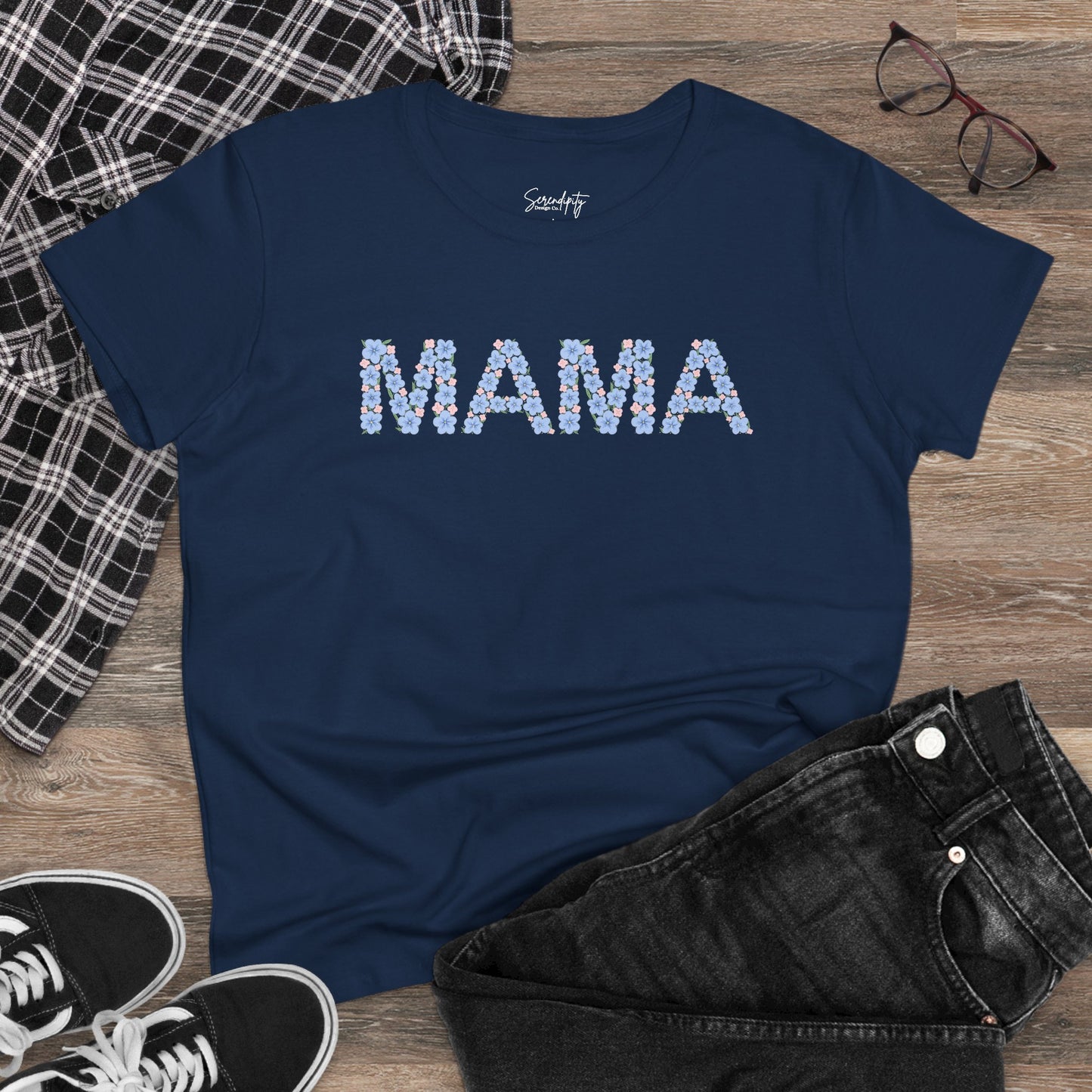 MAMA Floral Baby Tee