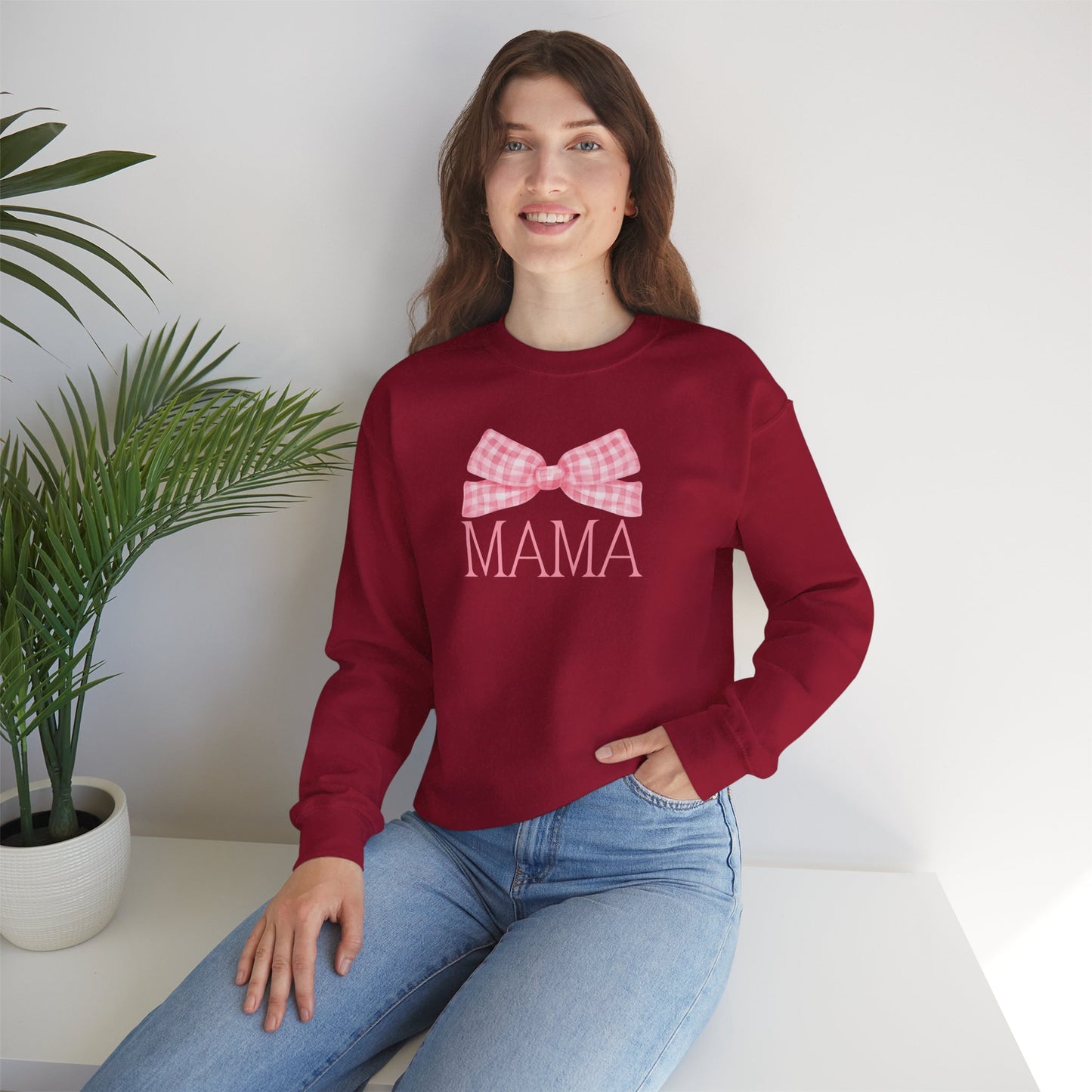 Pink Mama Bow Crewneck Sweatshirt