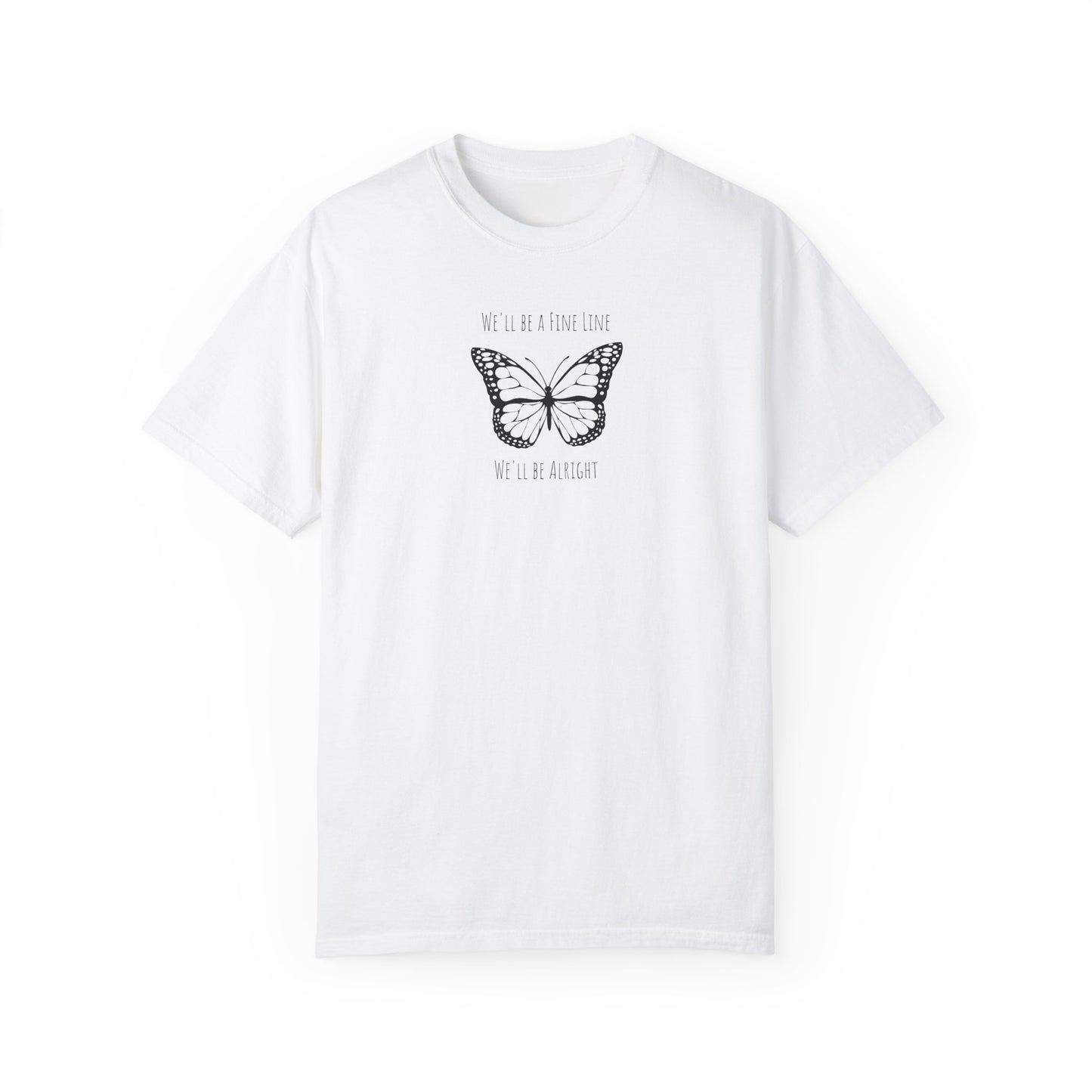 Fine Line Butterfly Comfort Colors Tee