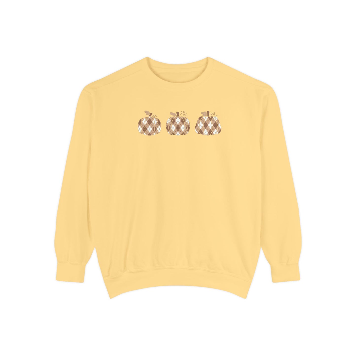 Plaid Pumpkins Comfort Colors Sweatshirt