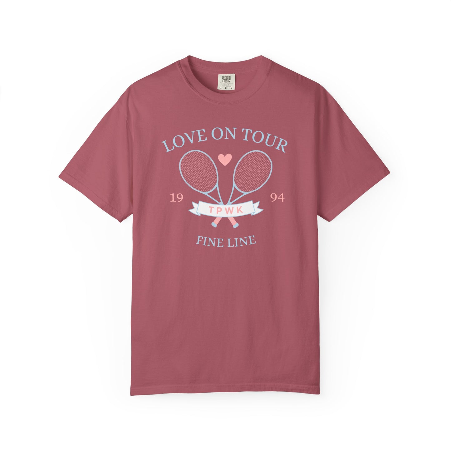 Love On Tour Tennis Club Comfort Colors Tee