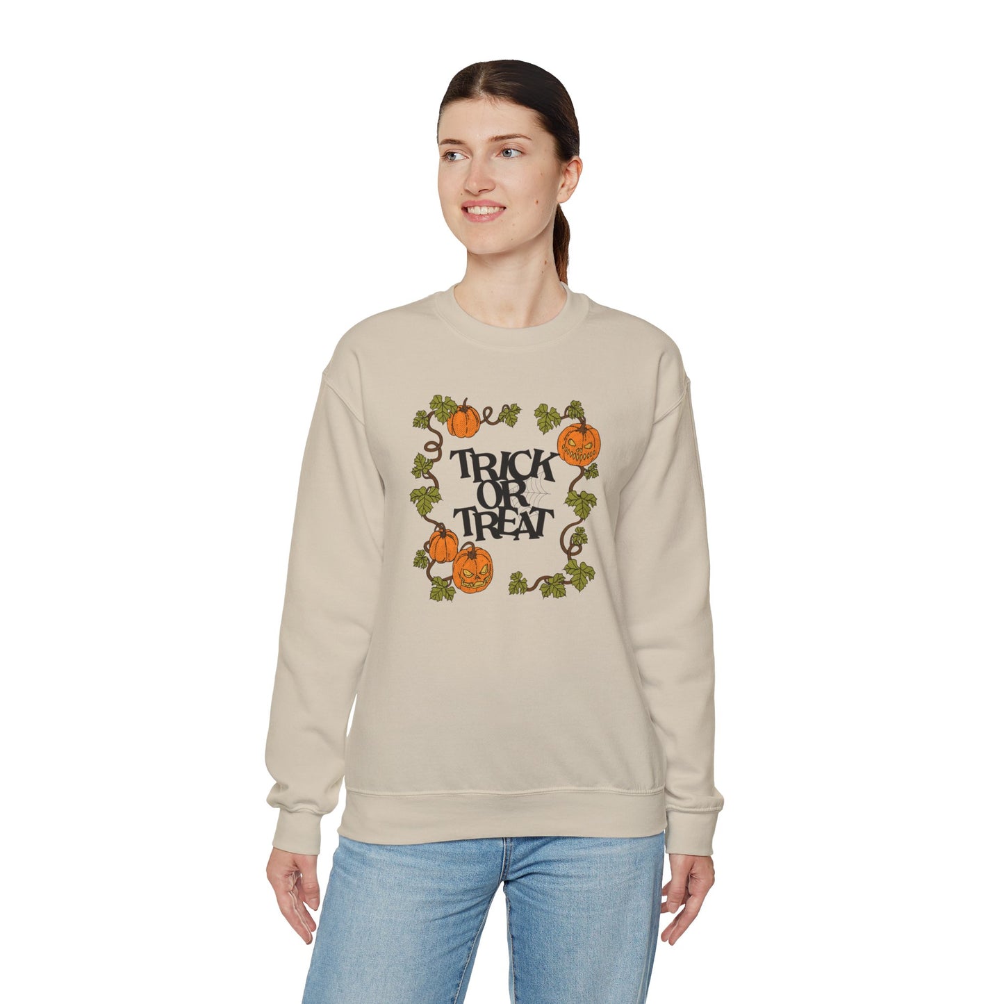 Vintage Pumpkins Trick or Treat Unisex Crewneck