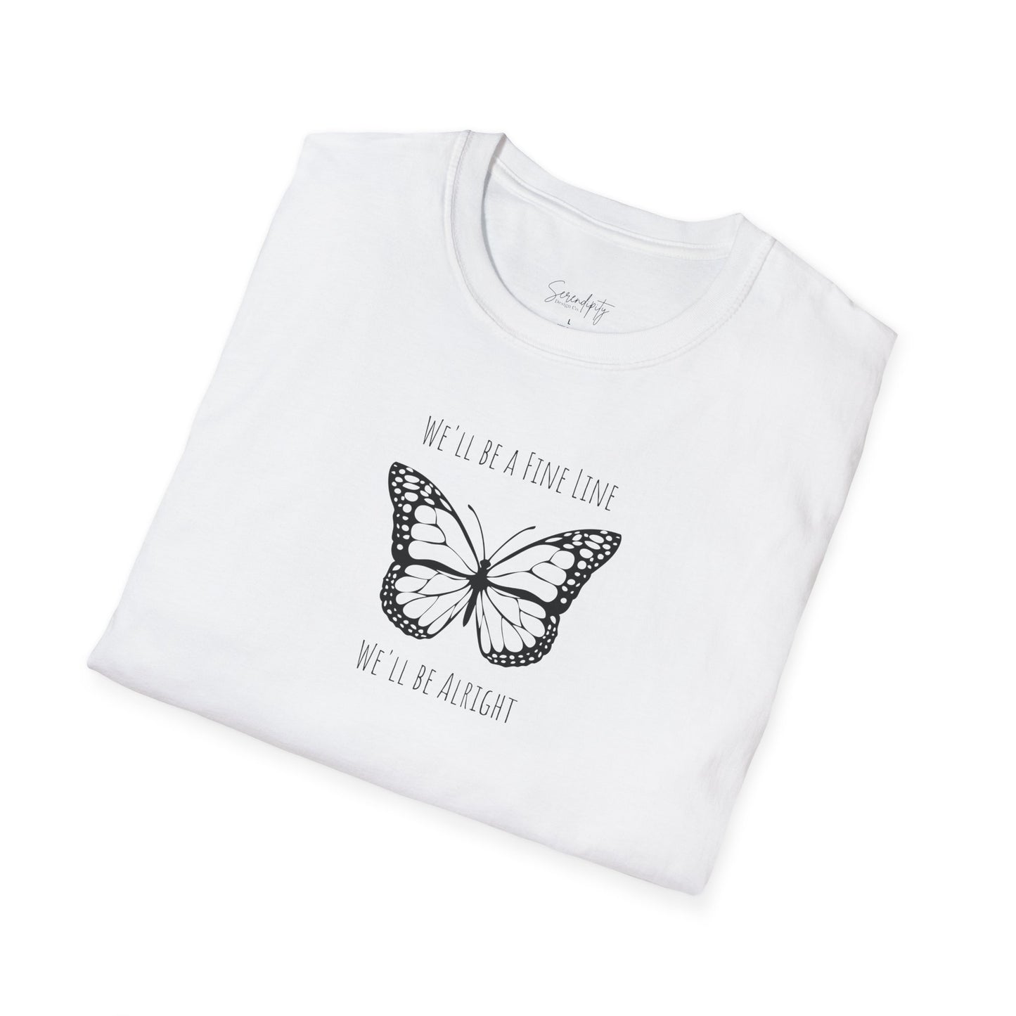 Fine Line Butterfly Soft Style Tee