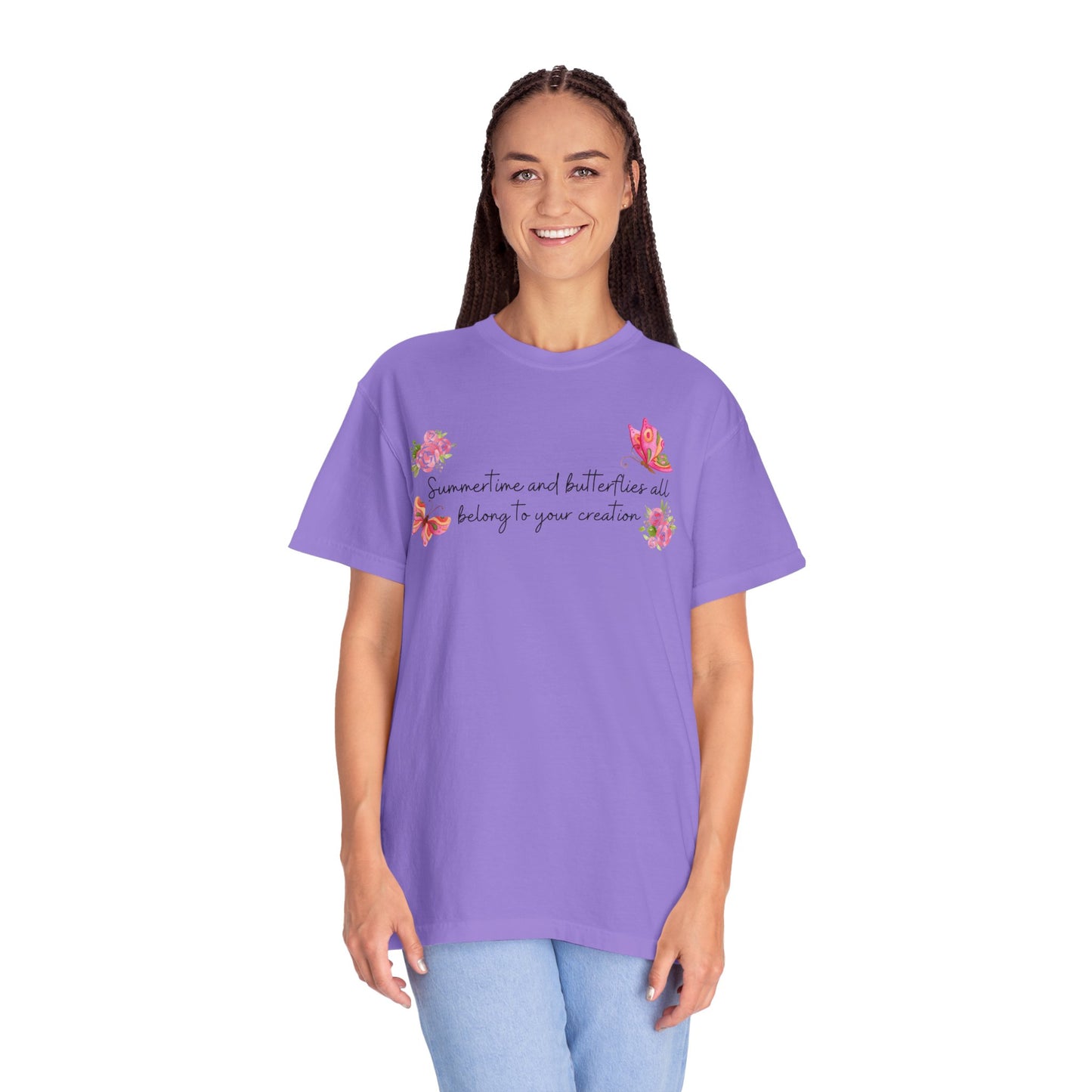 Summertime & Butterflies Comfort Colors Tee