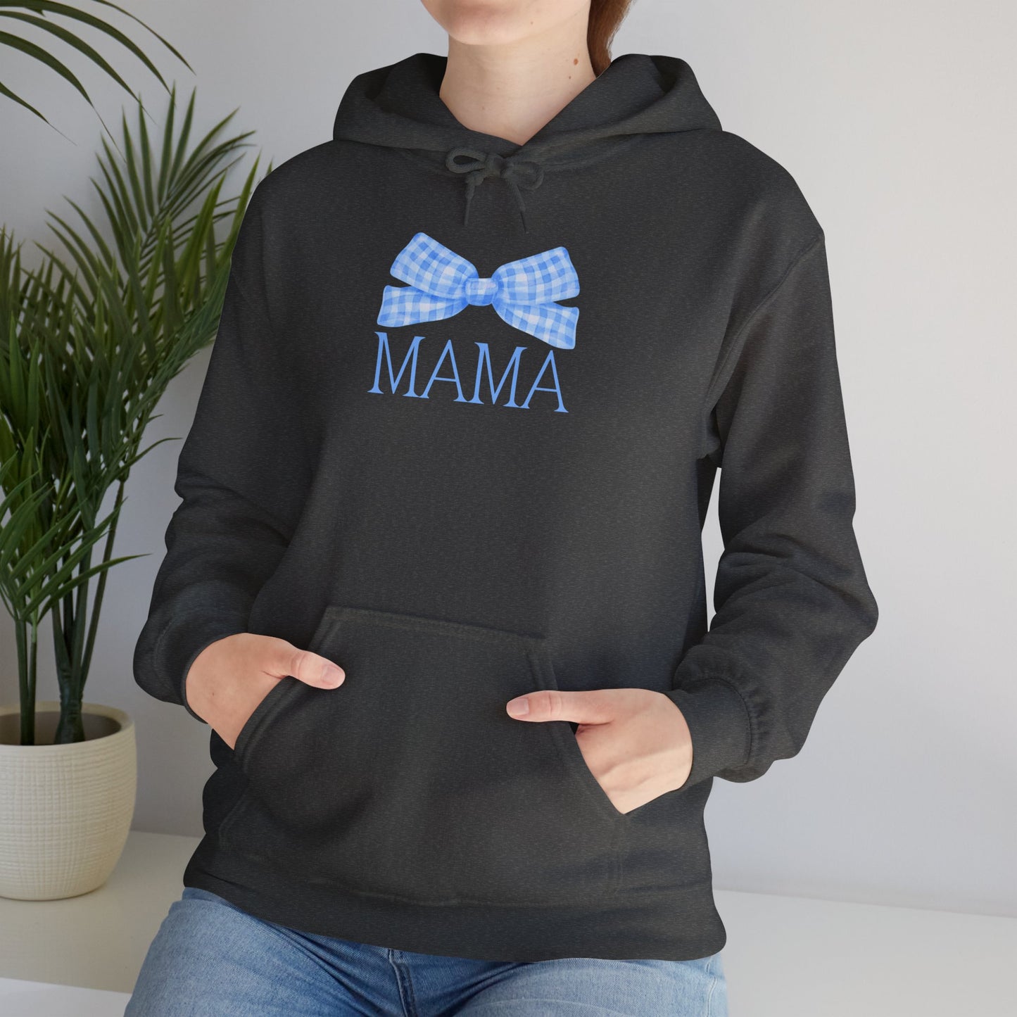 Mama Bow Blue Unisex Hoodie