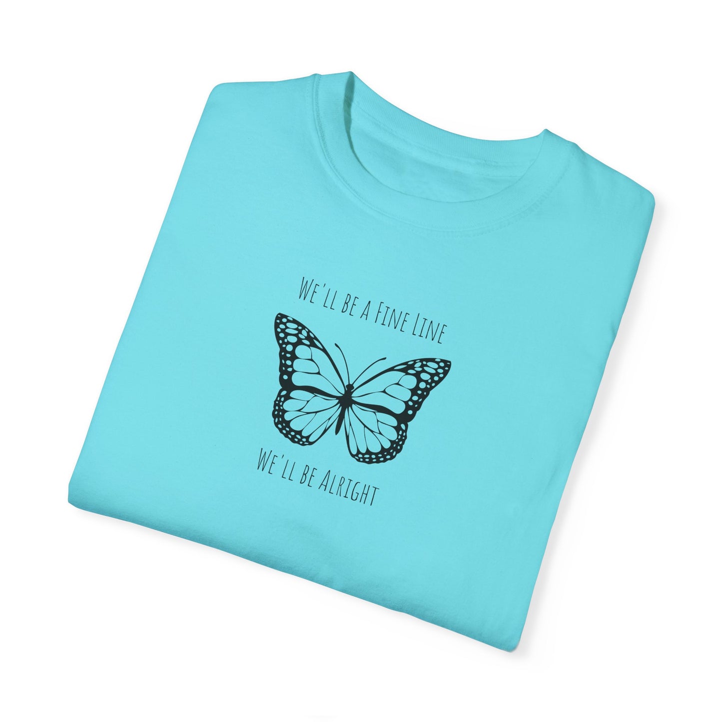 Fine Line Butterfly Comfort Colors Tee