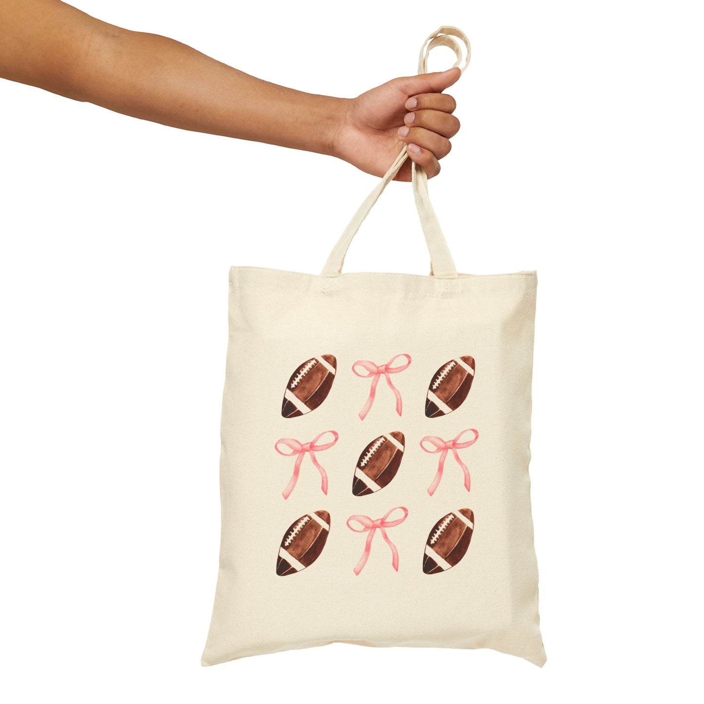 Football Bows Tote Bag