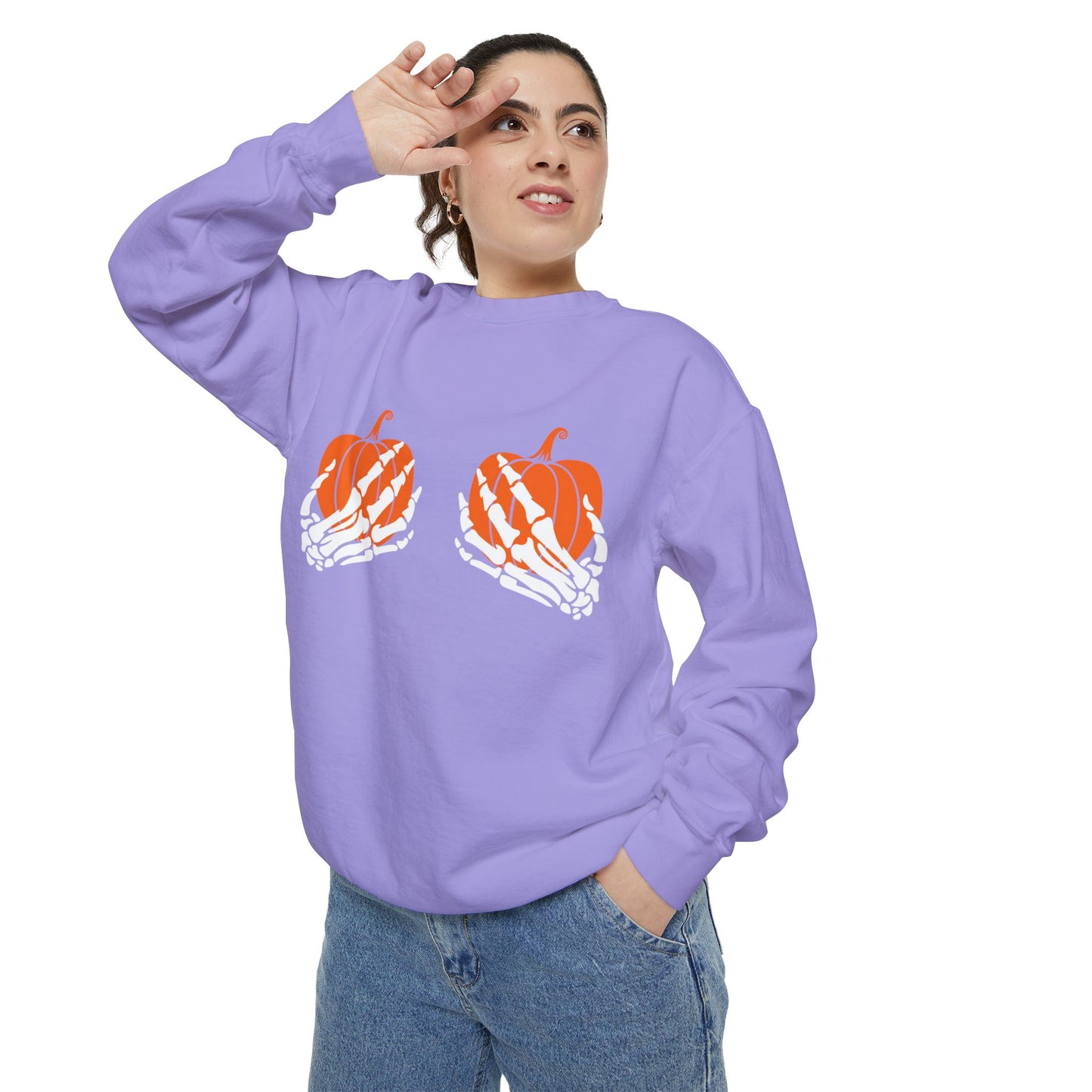 Pumpkin Grab Comfort Colors Sweatshirt