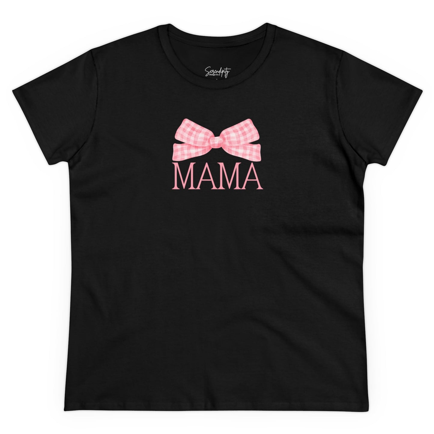 Mama Bow Pink Baby Tee