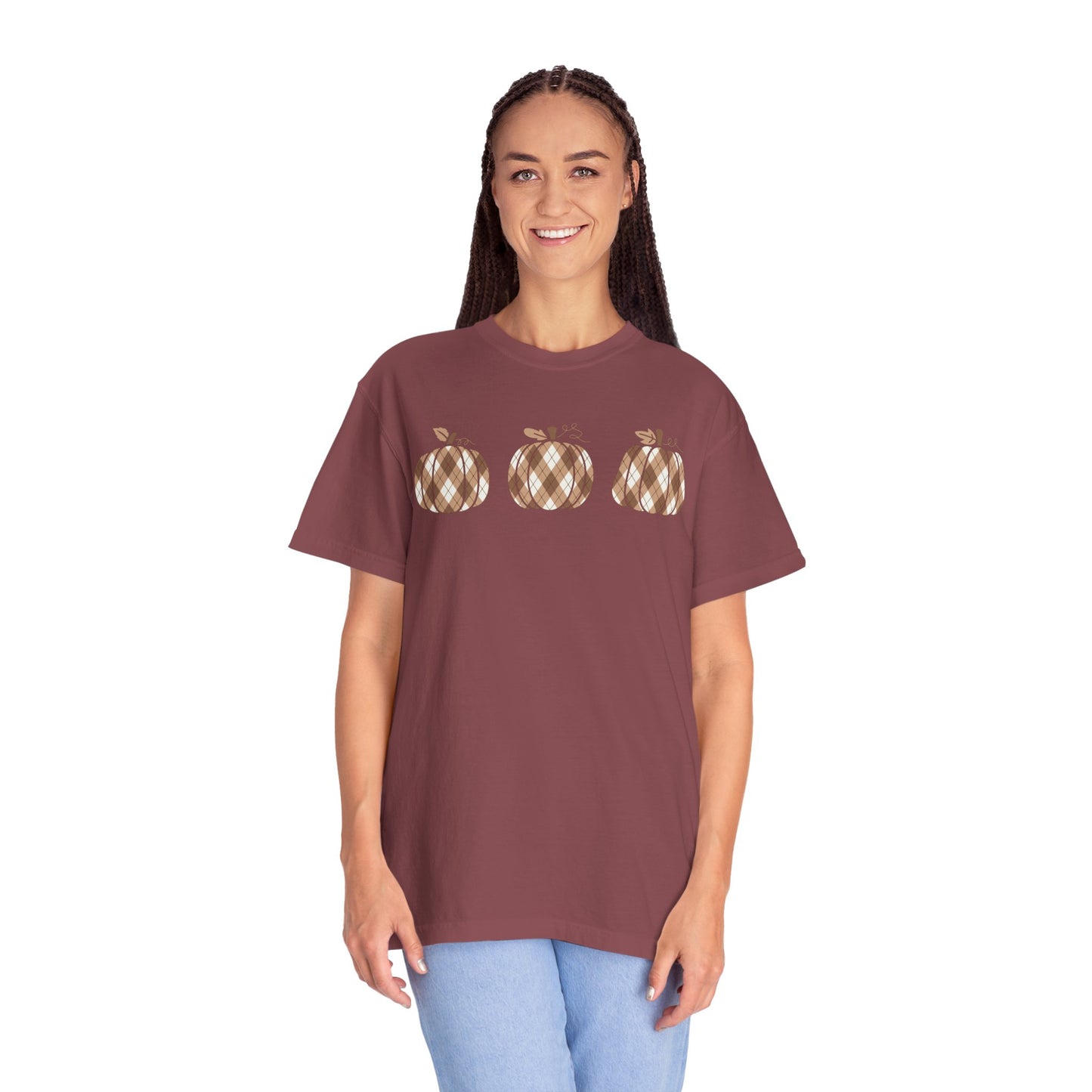 Plaid Pumpkins Comfort Colors Tee