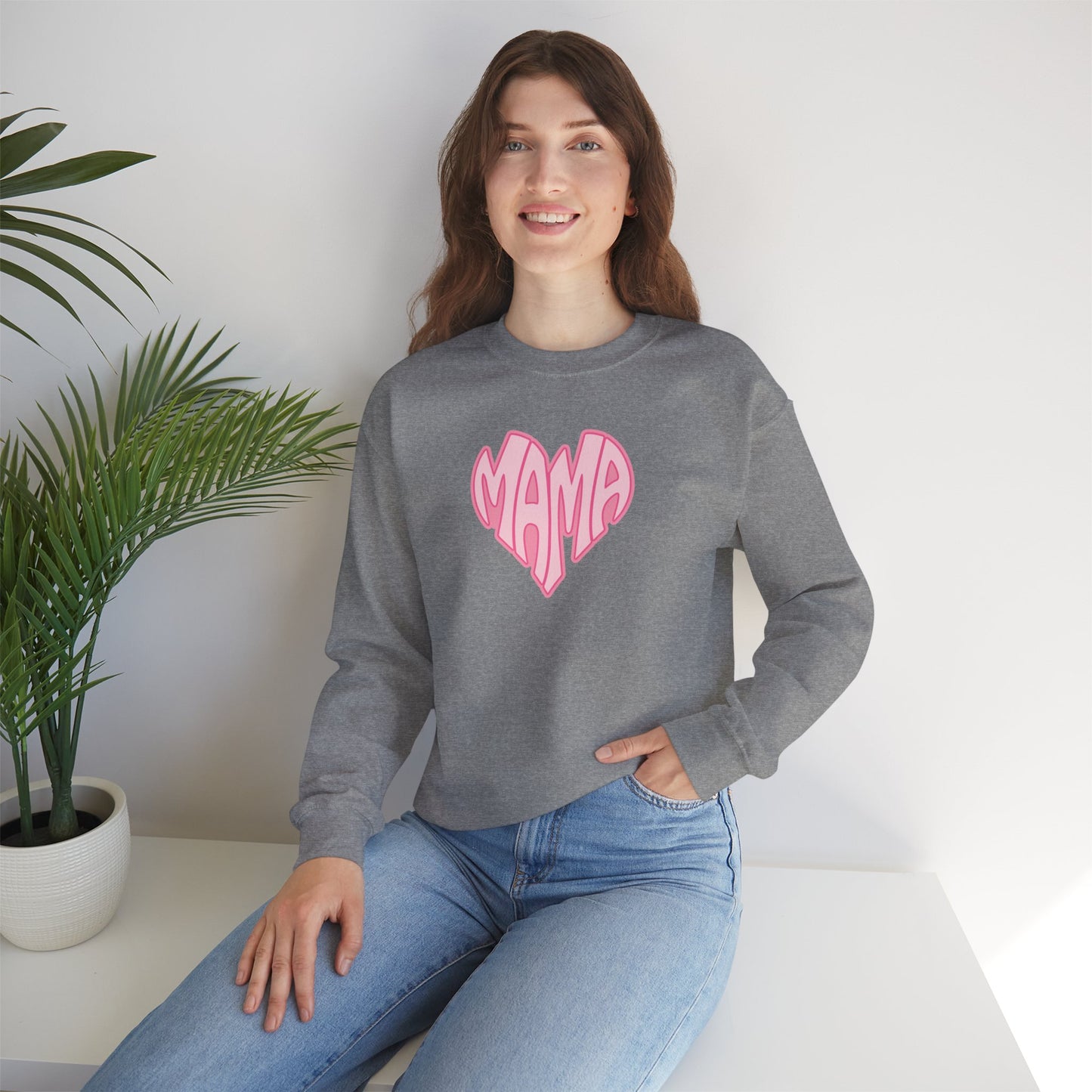 Mama Heart Crewneck Sweatshirt