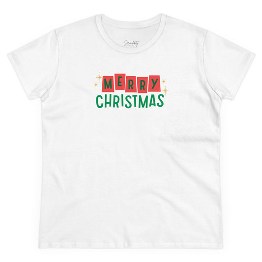 Retro Merry Christmas Baby Tee