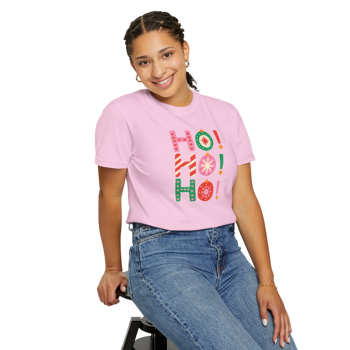 Ho Ho Ho Ornaments Comfort Colors Tee