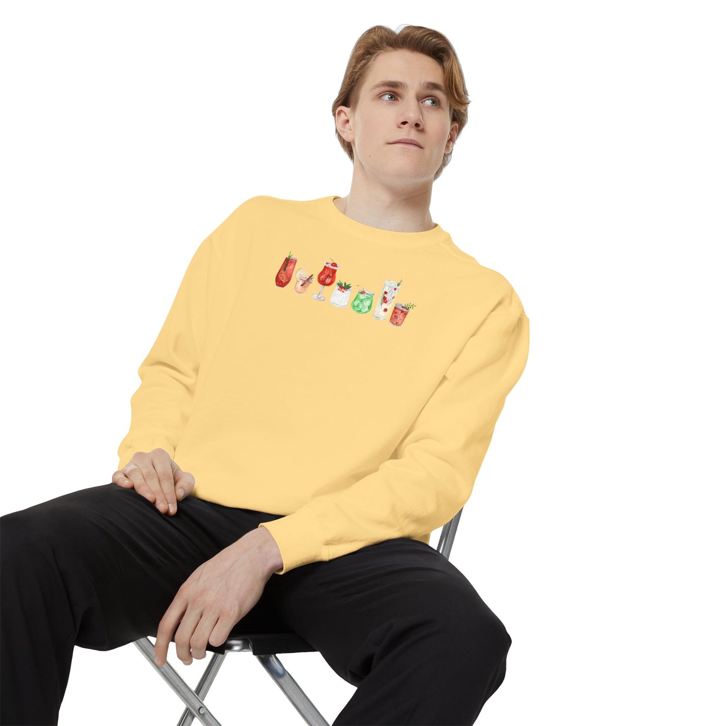 Christmas Cocktails Comfort Colors Sweatshirt