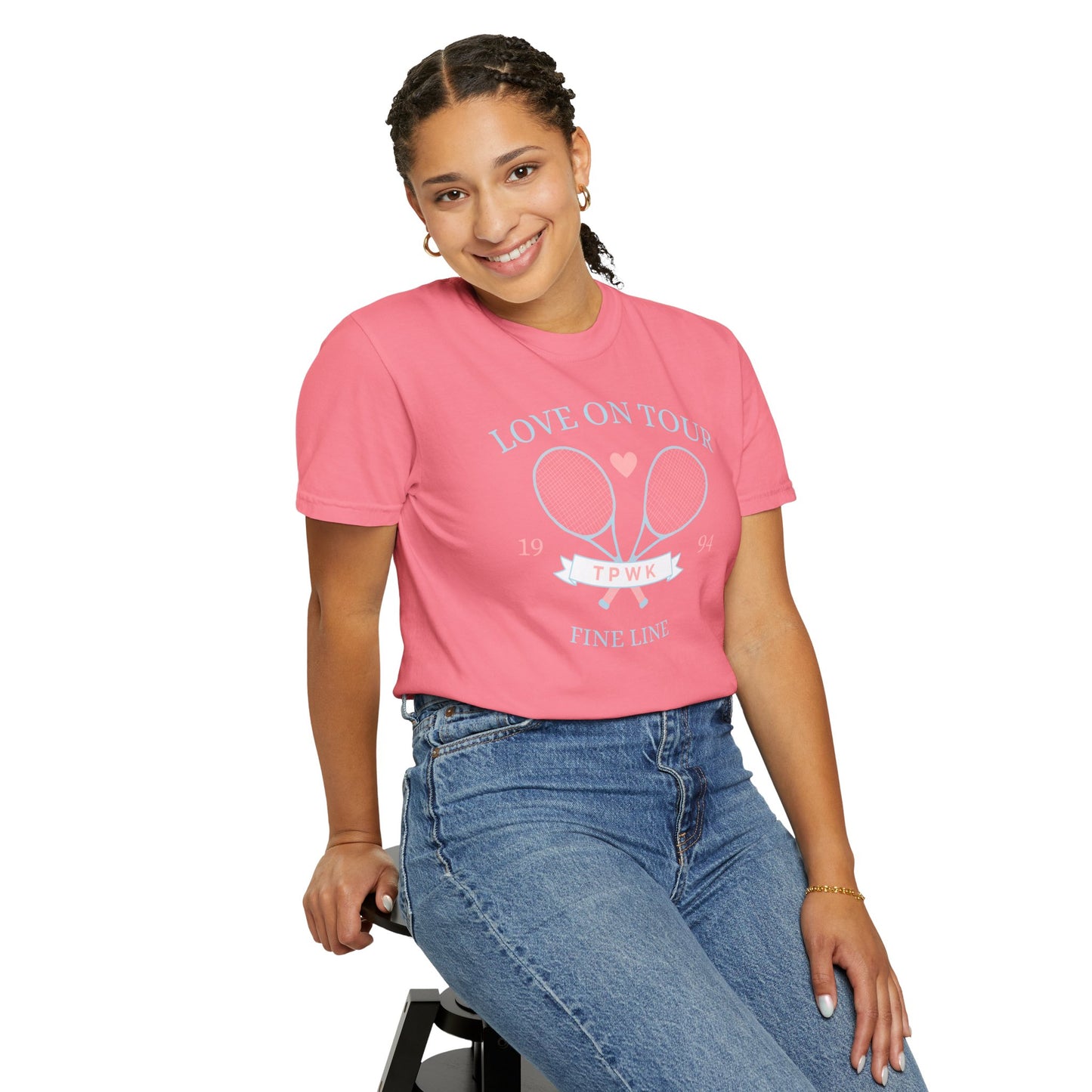 Love On Tour Tennis Club Comfort Colors Tee