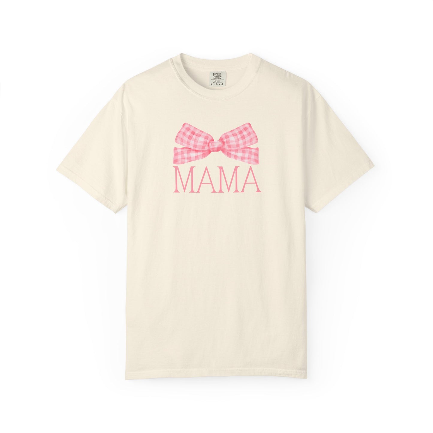 Mama Pink Bow Comfort Colors Tee