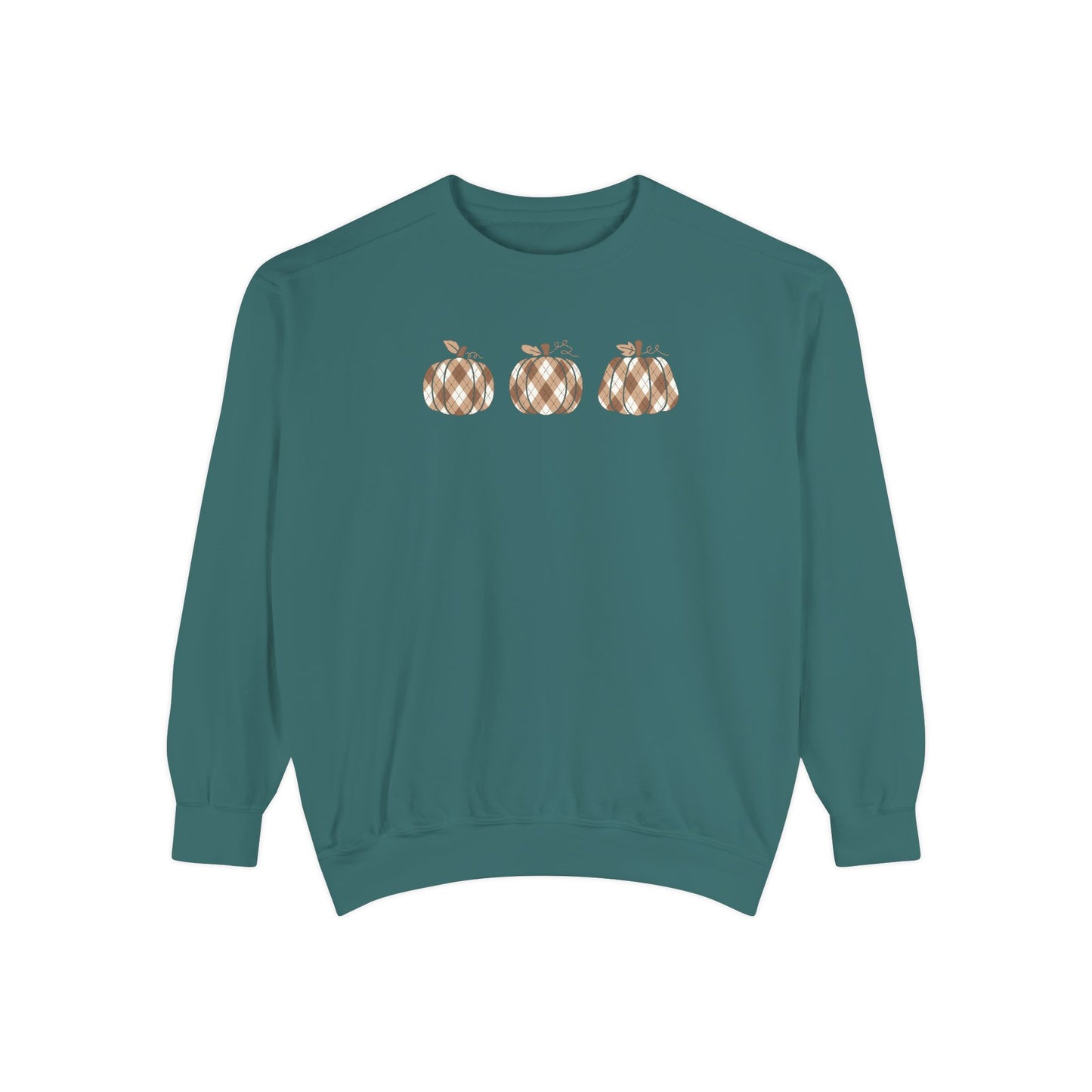 Plaid Pumpkins Comfort Colors Sweatshirt