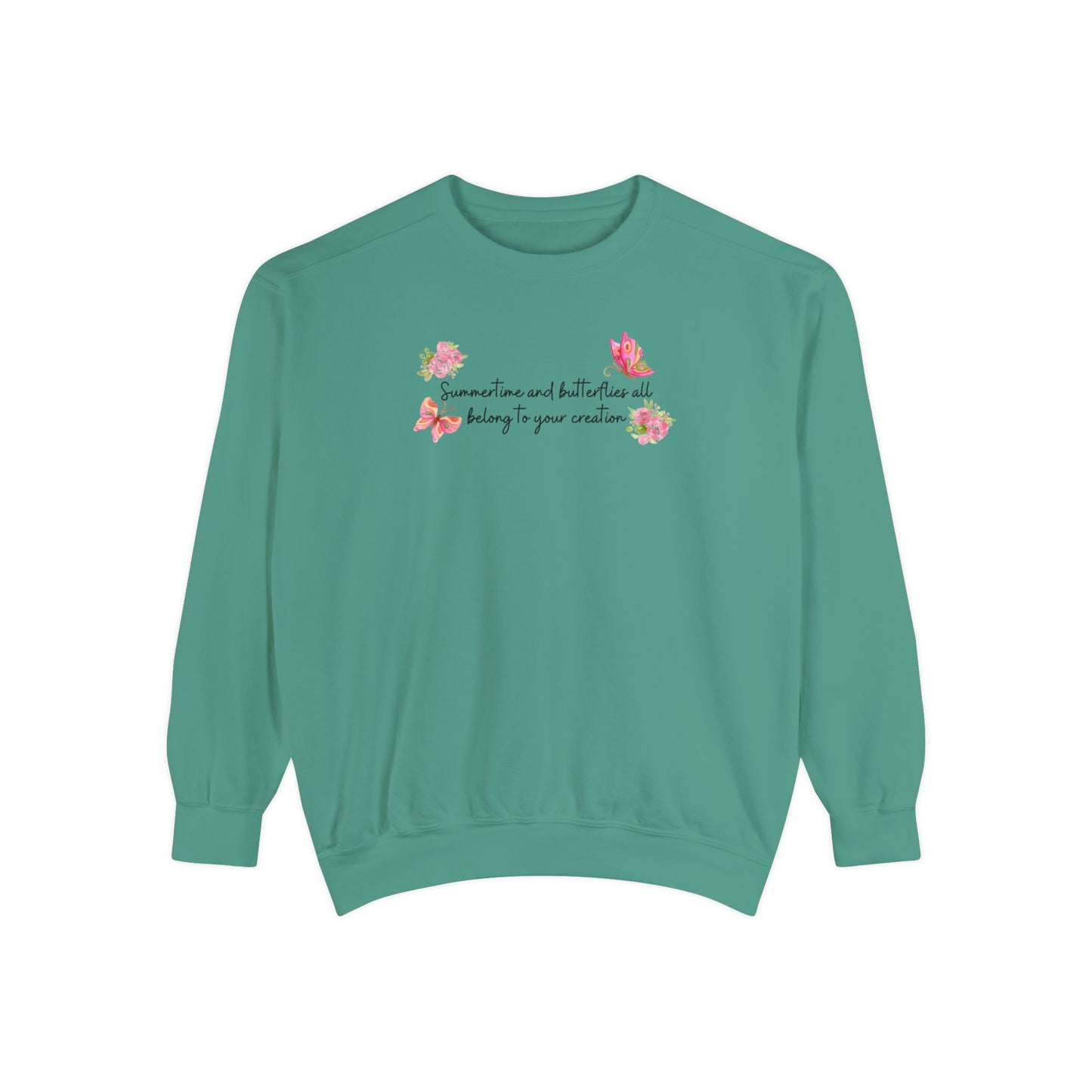 Summertime & Butterflies Comfort Colors Sweatshirt