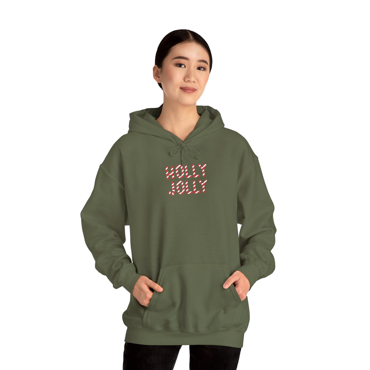 Holly Jolly Candy Cane Unisex Hoodie