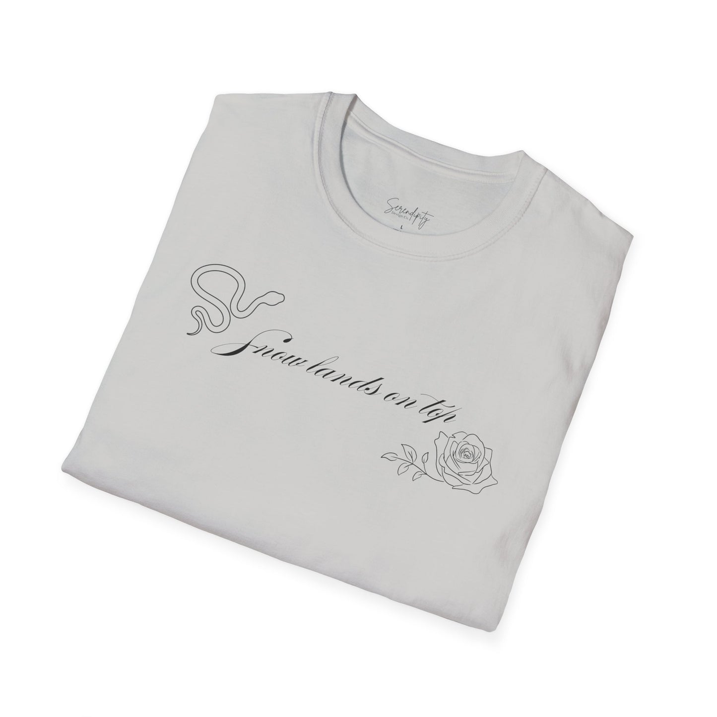 Snow Lands On Top Soft Style Tee