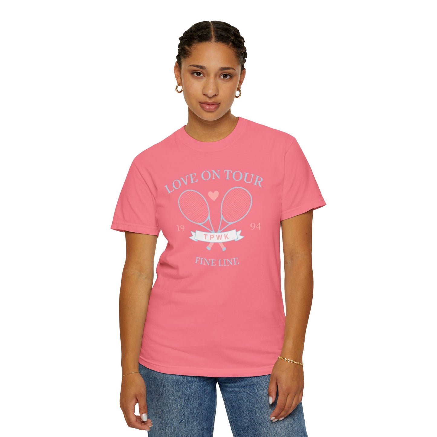Love On Tour Tennis Club Comfort Colors Tee