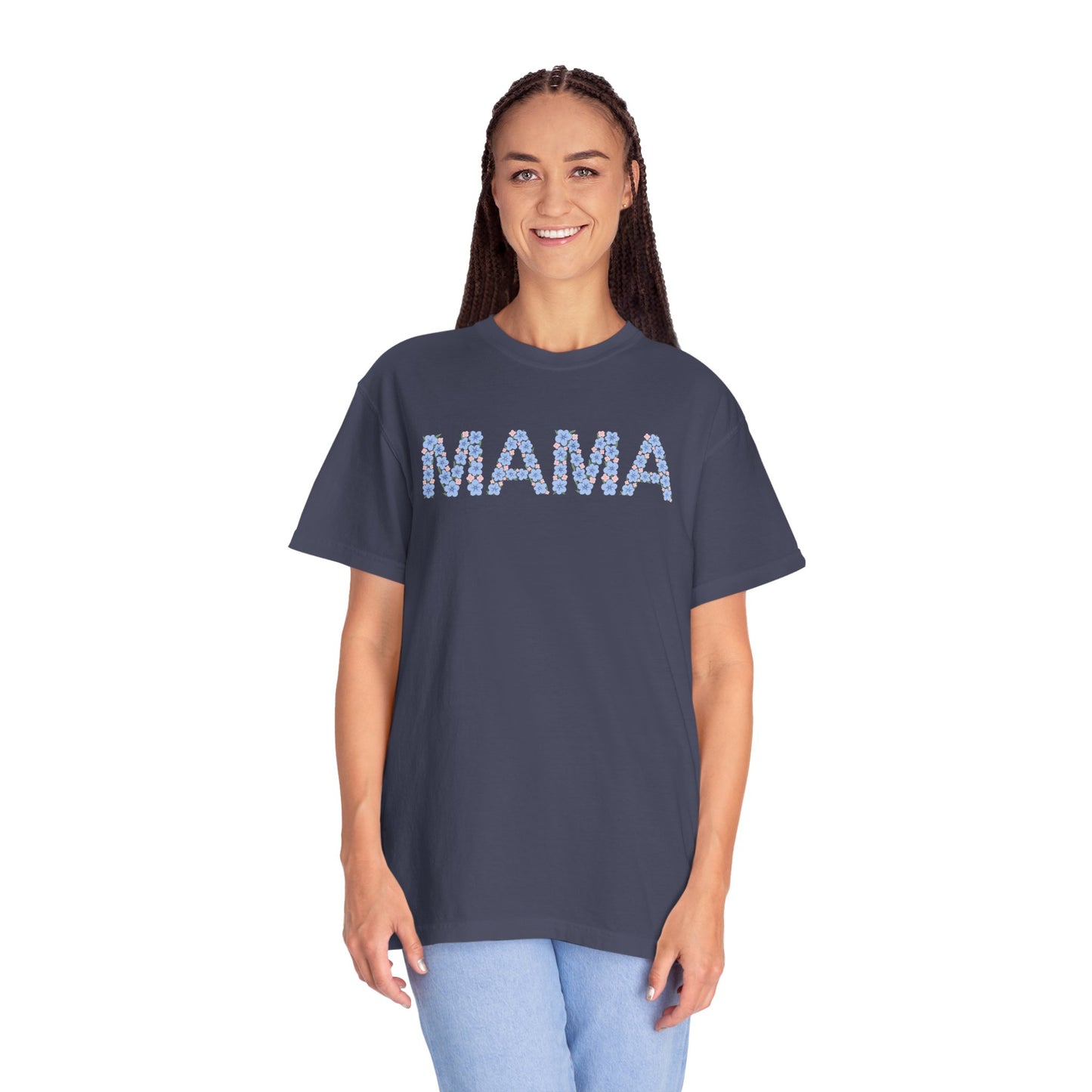 MAMA Floral Comfort Colors Tee