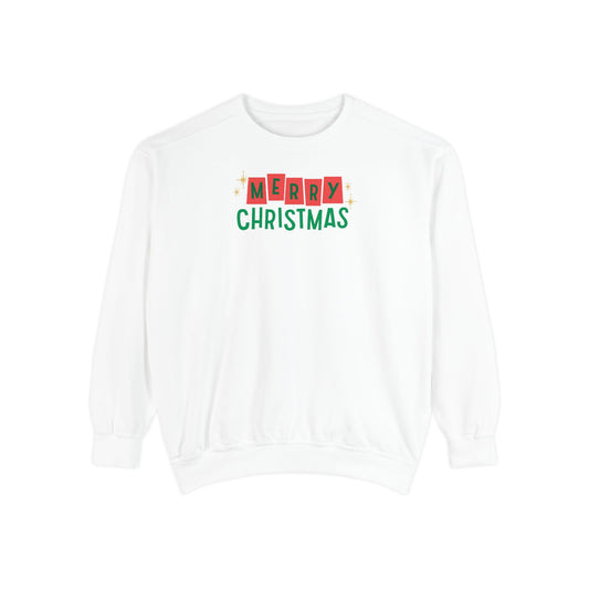 Retro Merry Christmas Comfort Colors Sweatshirt