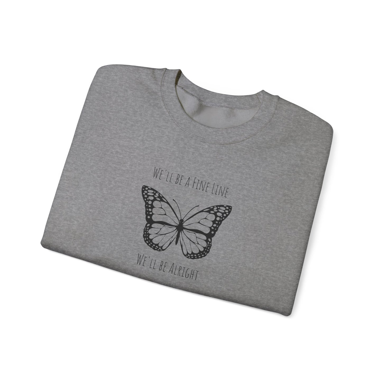 Fine Line Butterfly Crewneck Sweatshirt