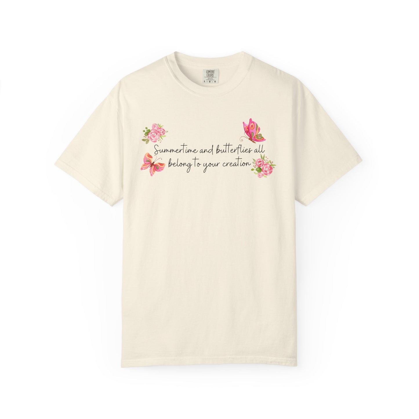 Summertime & Butterflies Comfort Colors Tee