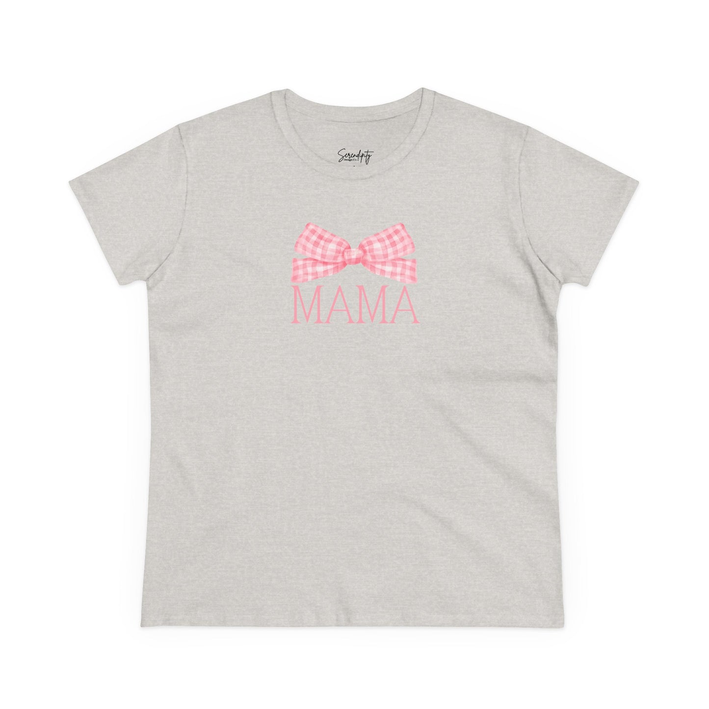 Mama Bow Pink Baby Tee