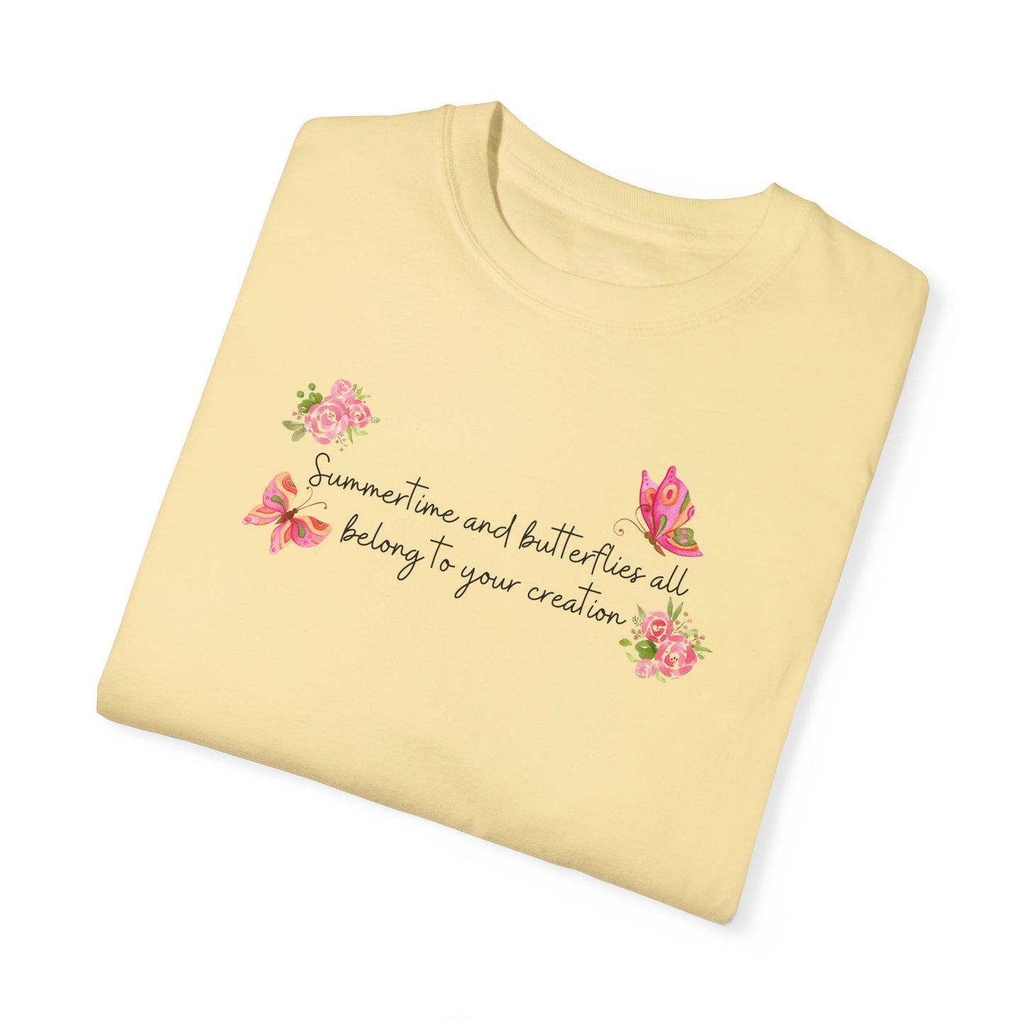 Summertime & Butterflies Comfort Colors Tee