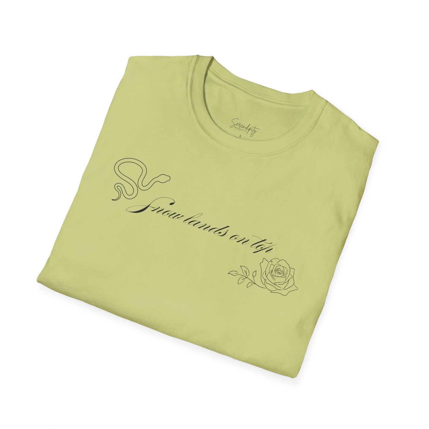 Snow Lands On Top Soft Style Tee
