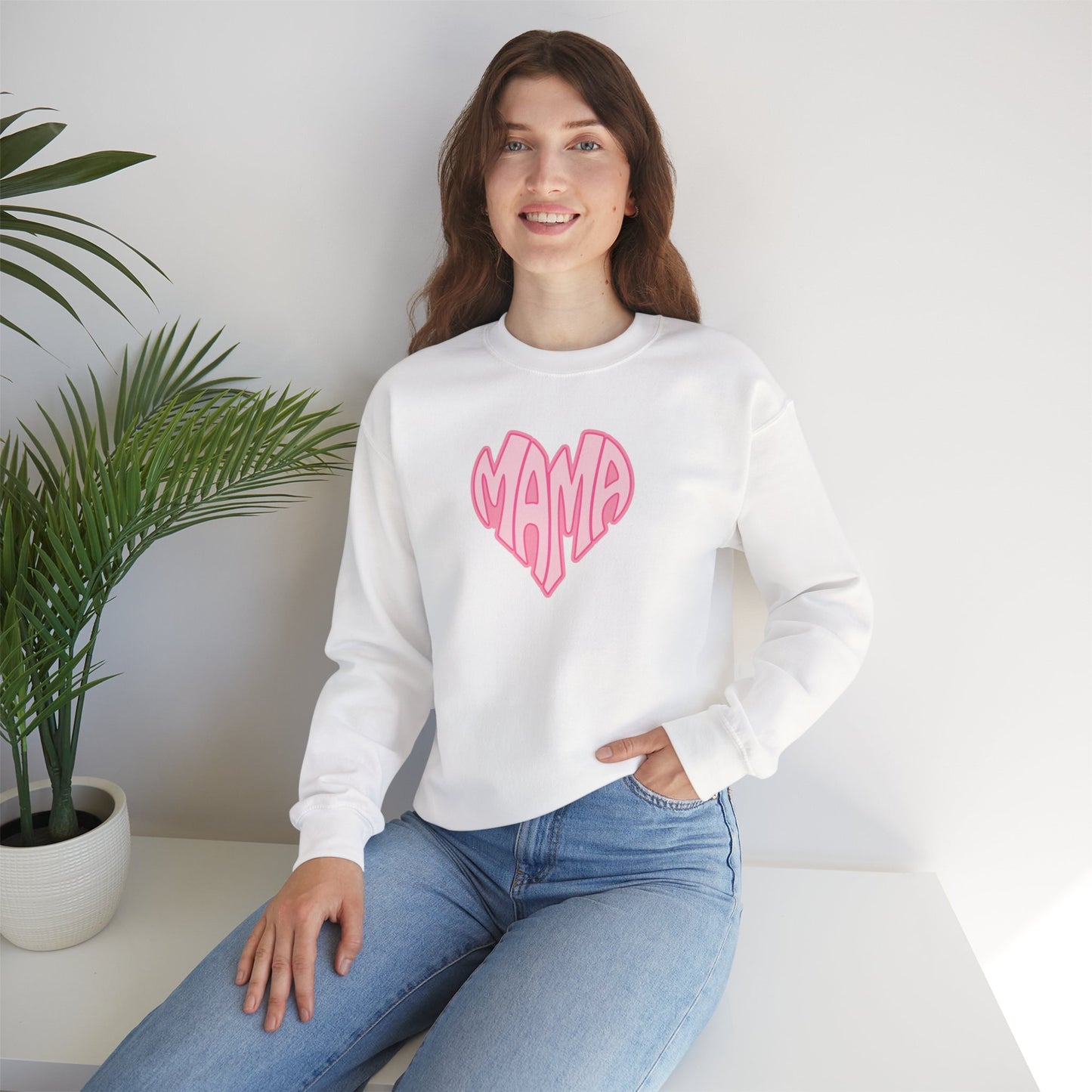 Mama Heart Crewneck Sweatshirt