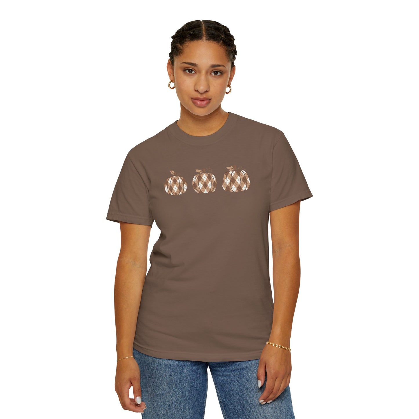 Plaid Pumpkins Comfort Colors Tee