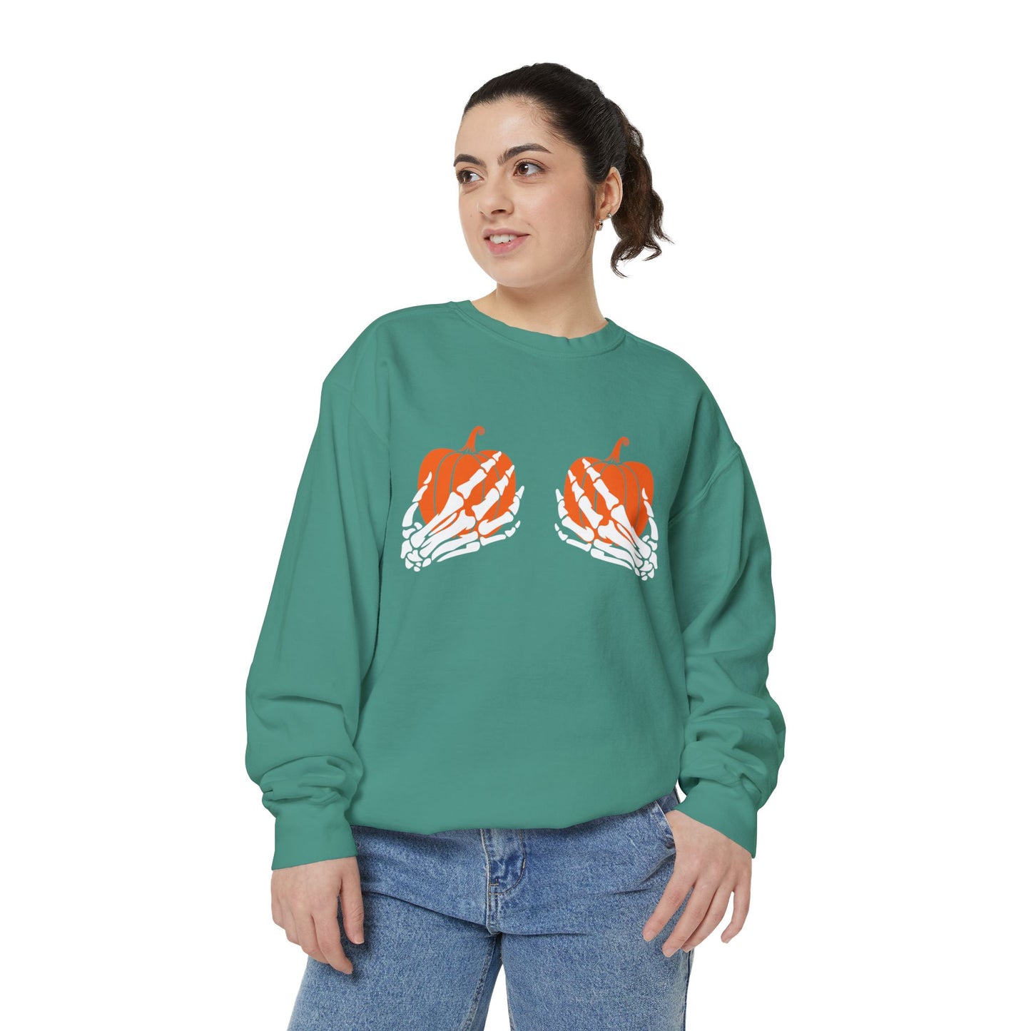 Pumpkin Grab Comfort Colors Sweatshirt