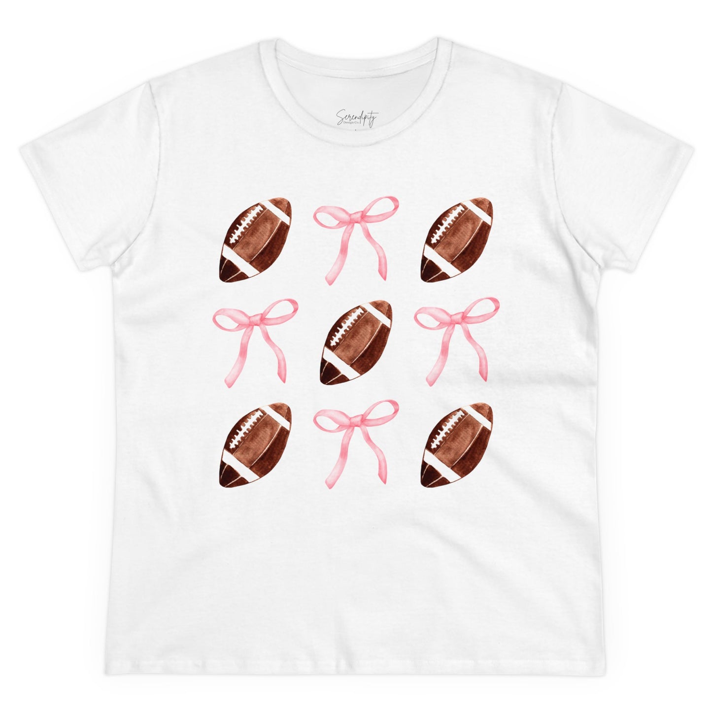 Football Bows Baby Tee