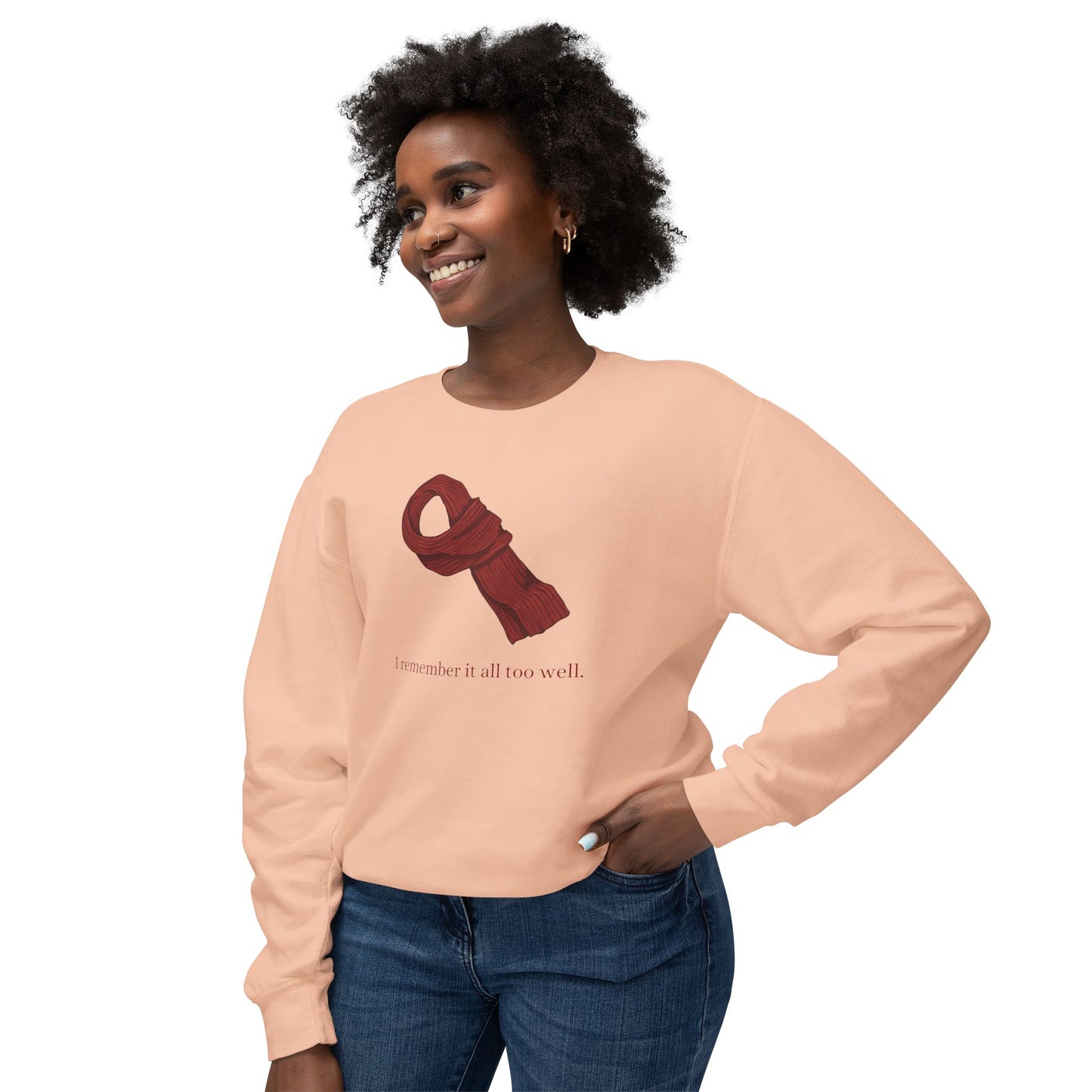 Red Scarf Comfort Colors Sweatshirt