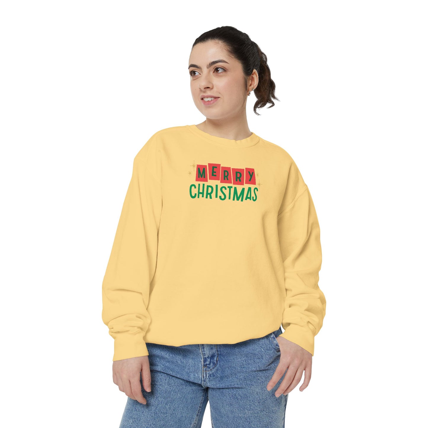 Retro Merry Christmas Comfort Colors Sweatshirt