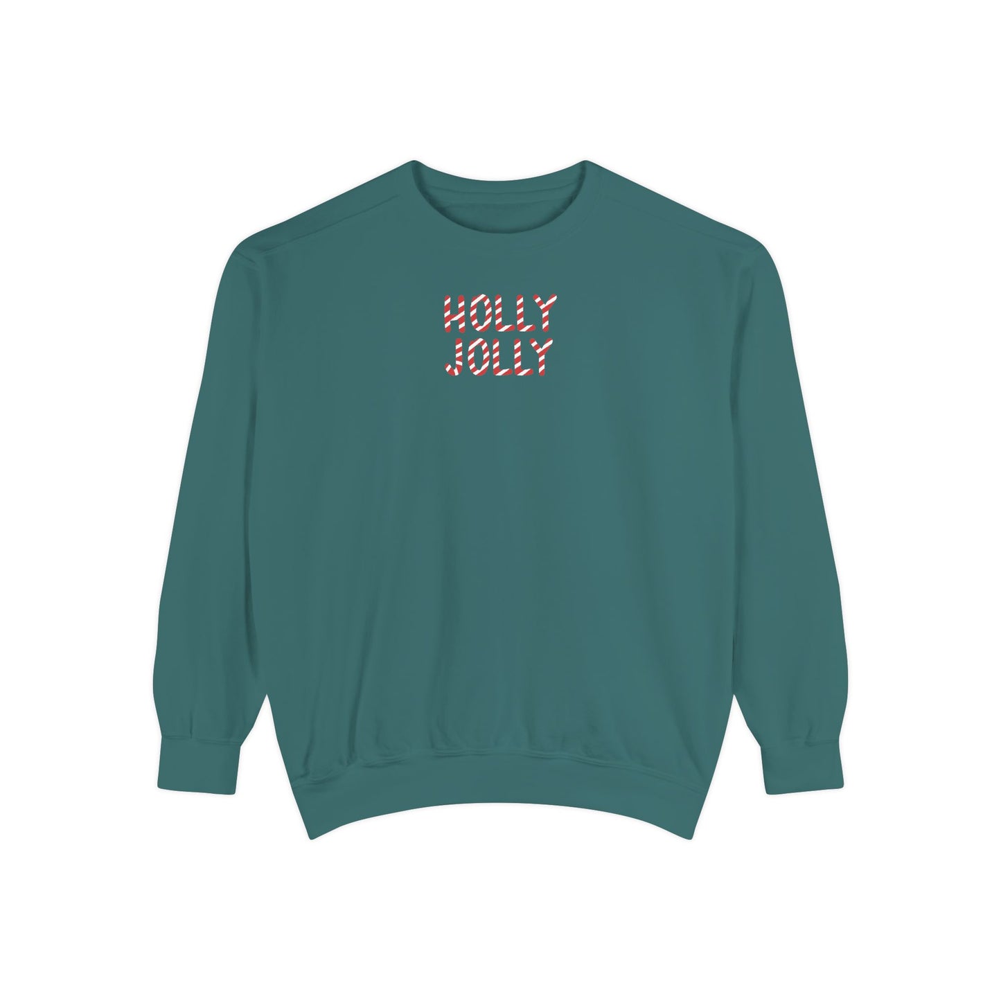 Holly Jolly Candy Cane Comfort Colors Sweatshirt