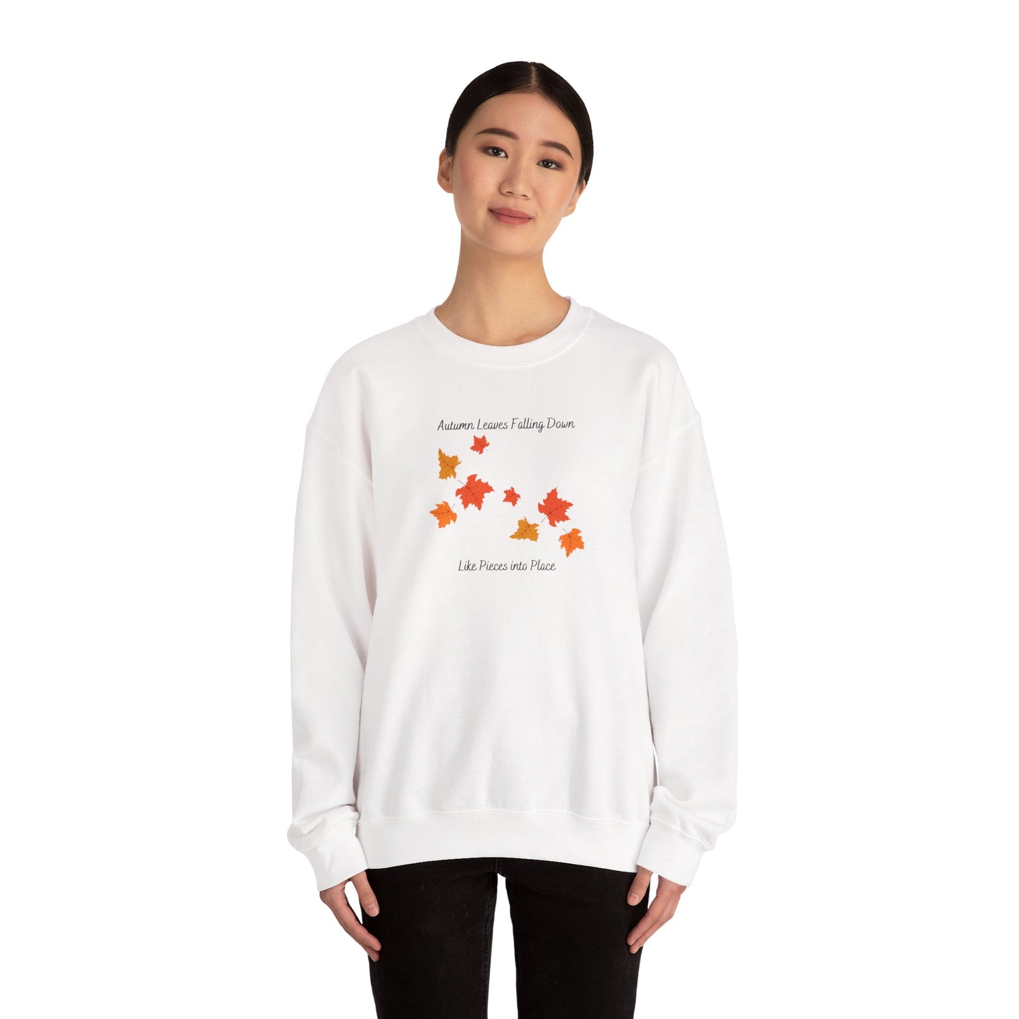 Autumn Leaves Falling Down Crewneck Sweatshirt