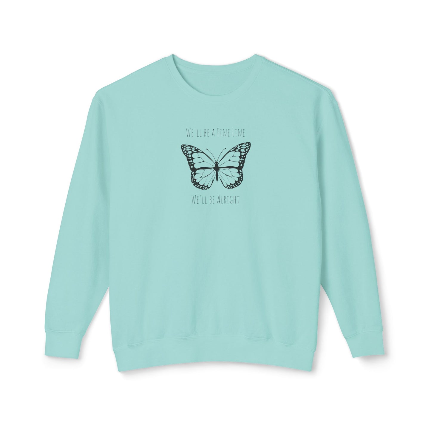 Fine Line Butterfly Comfort Colors Sweatshirt