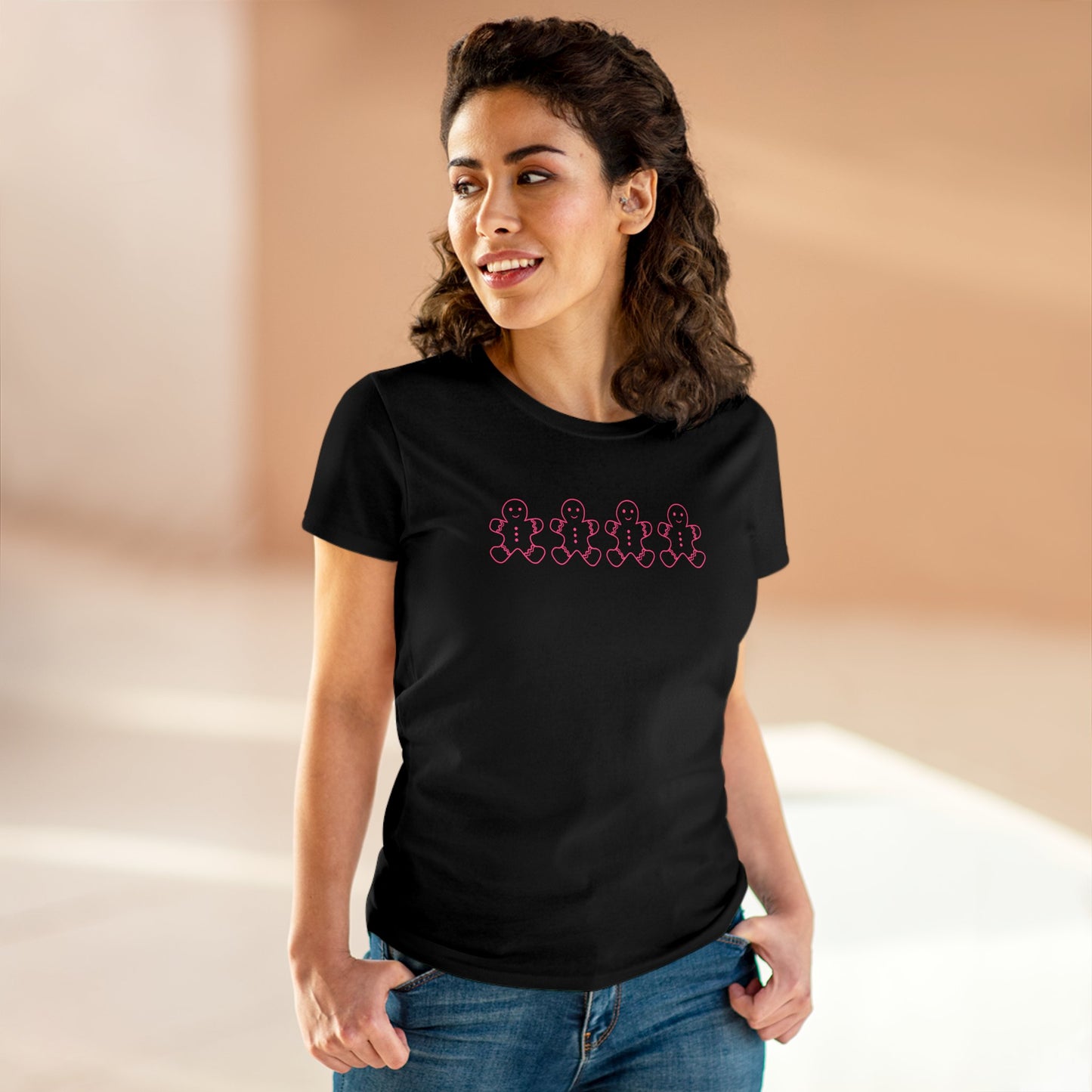 Pink Gingerbread Baby Tee