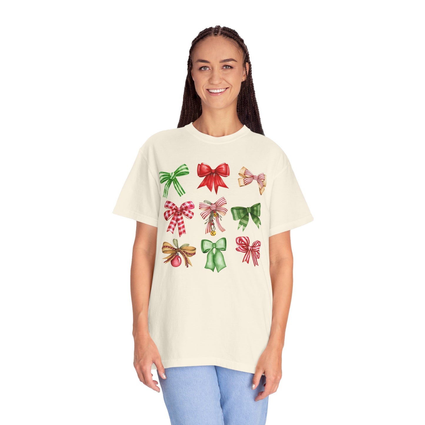 Christmas Bows Comfort Colors Tee