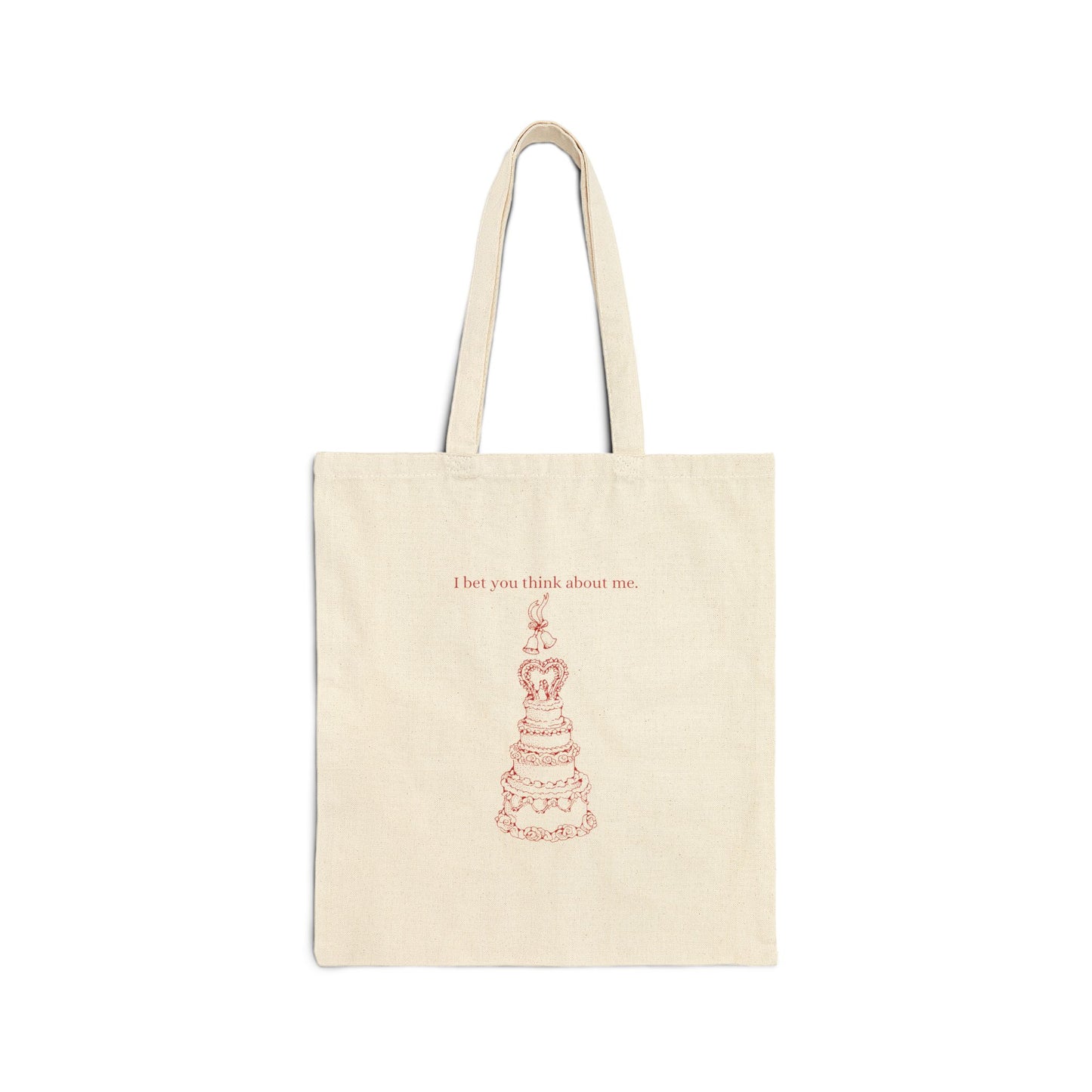 I Bet You Think About Me Red Wedding Cake Tote Bag