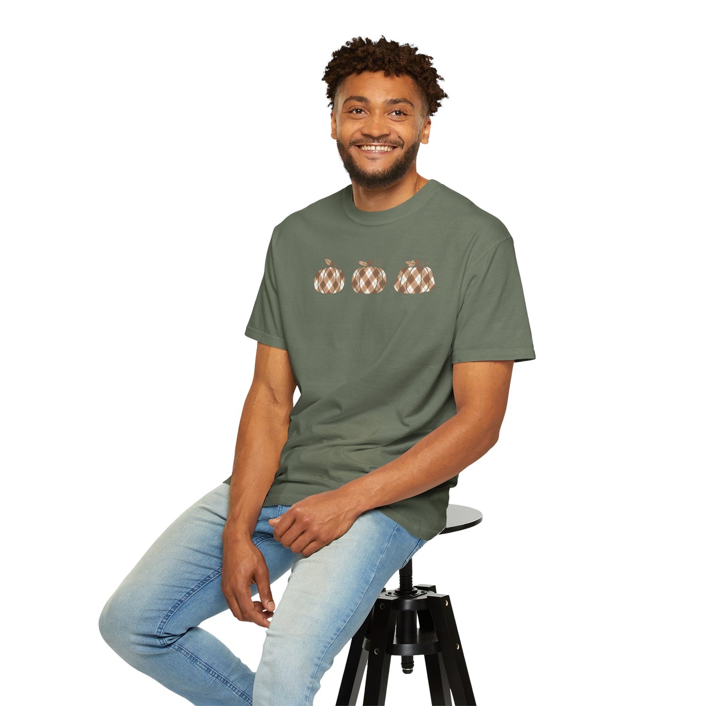 Plaid Pumpkins Comfort Colors Tee