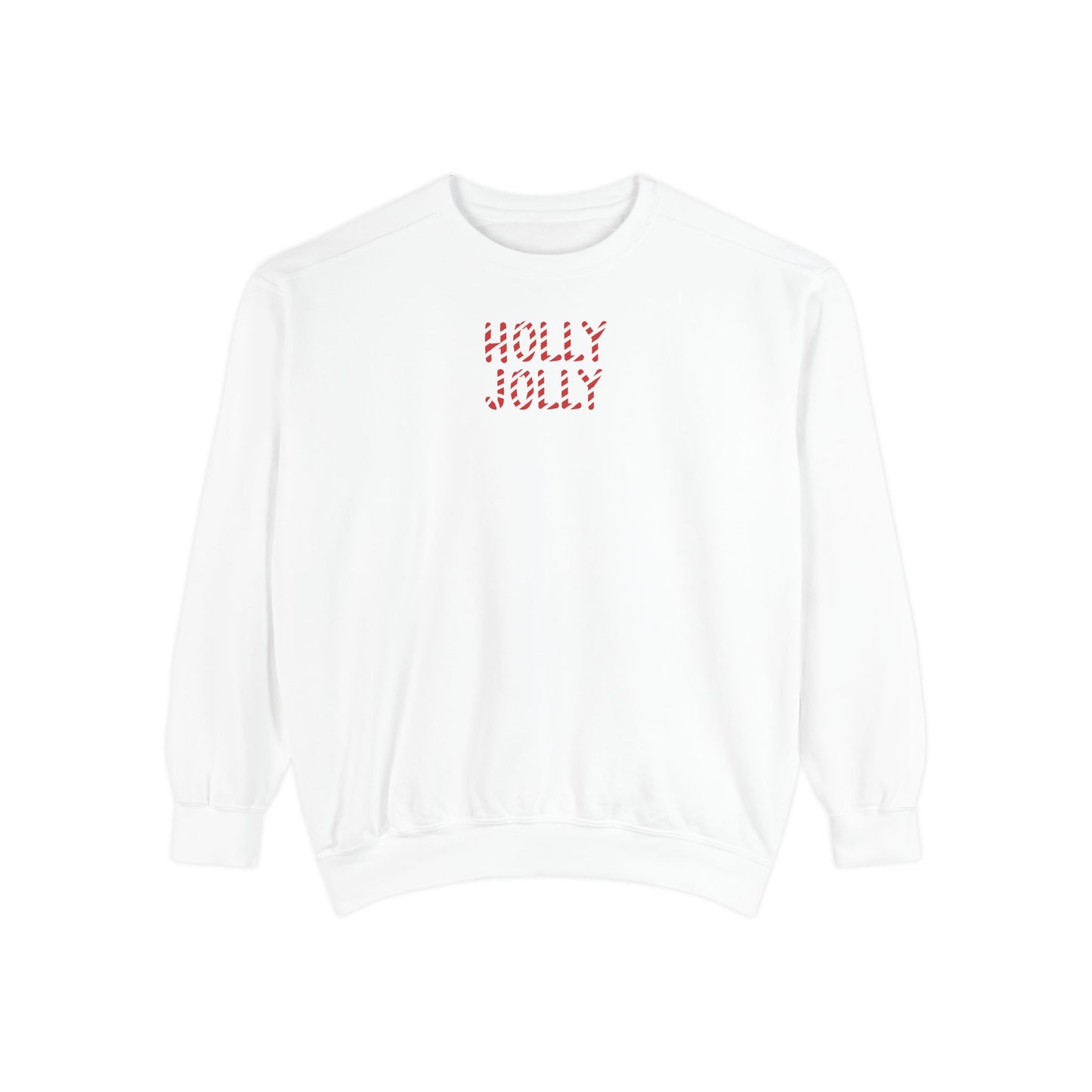 Holly Jolly Candy Cane Comfort Colors Sweatshirt