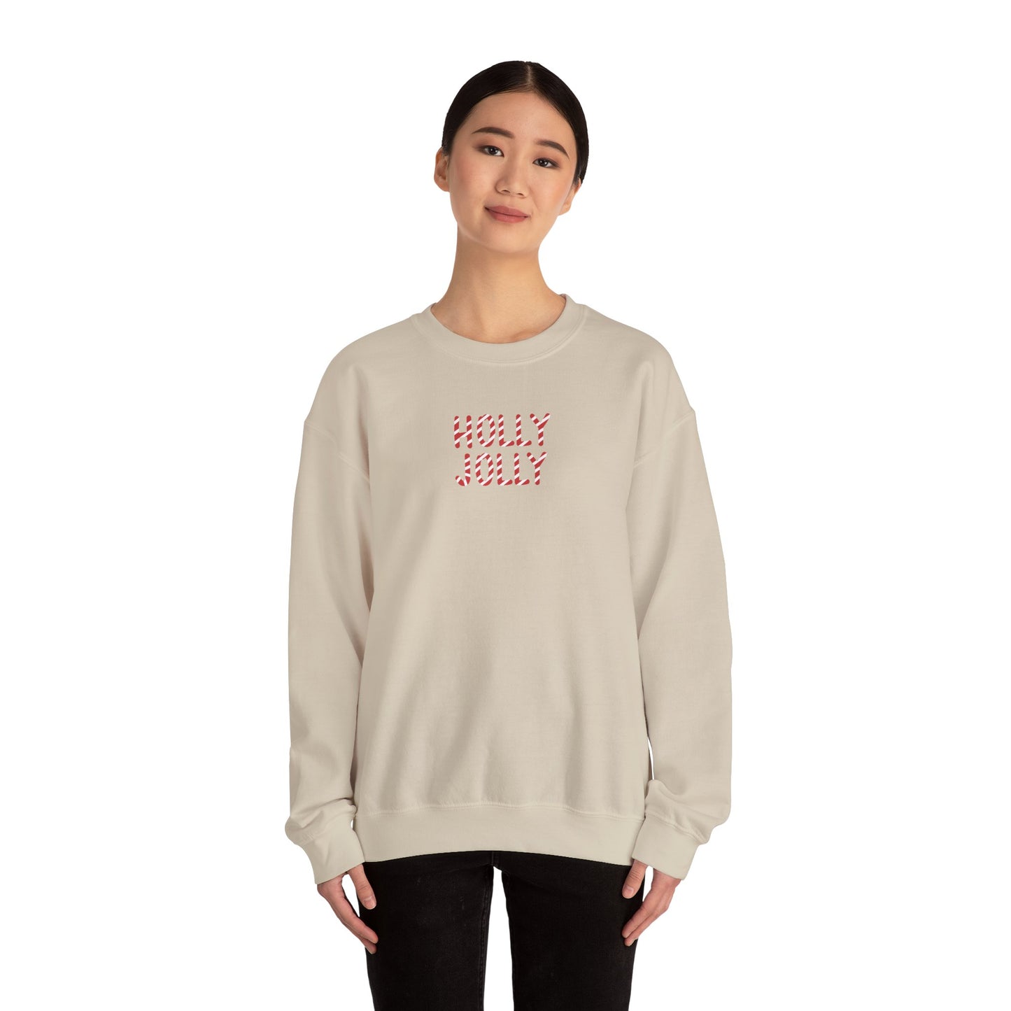 Holly Jolly Candy Cane Unisex Crewneck