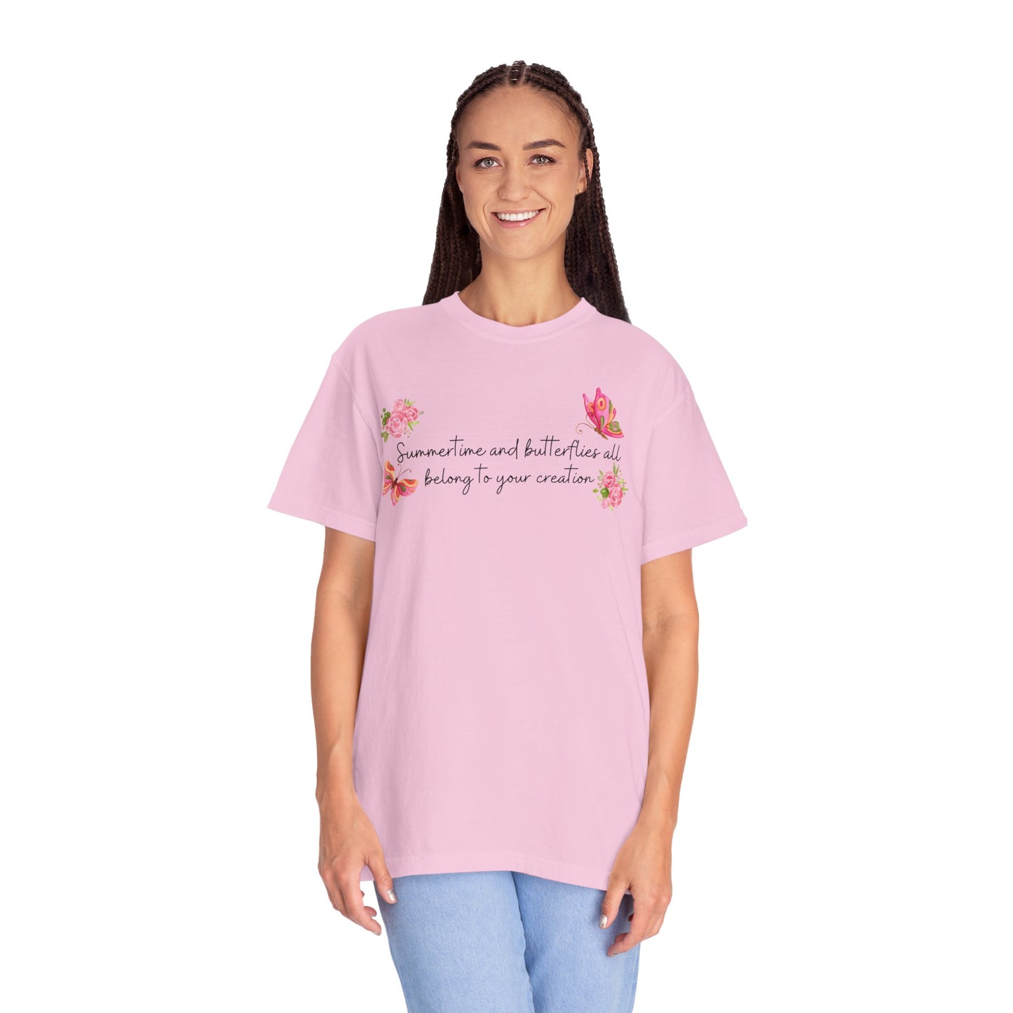 Summertime & Butterflies Comfort Colors Tee