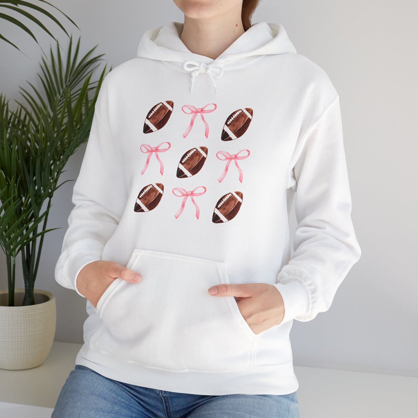 Football Bows Unisex Hoodie