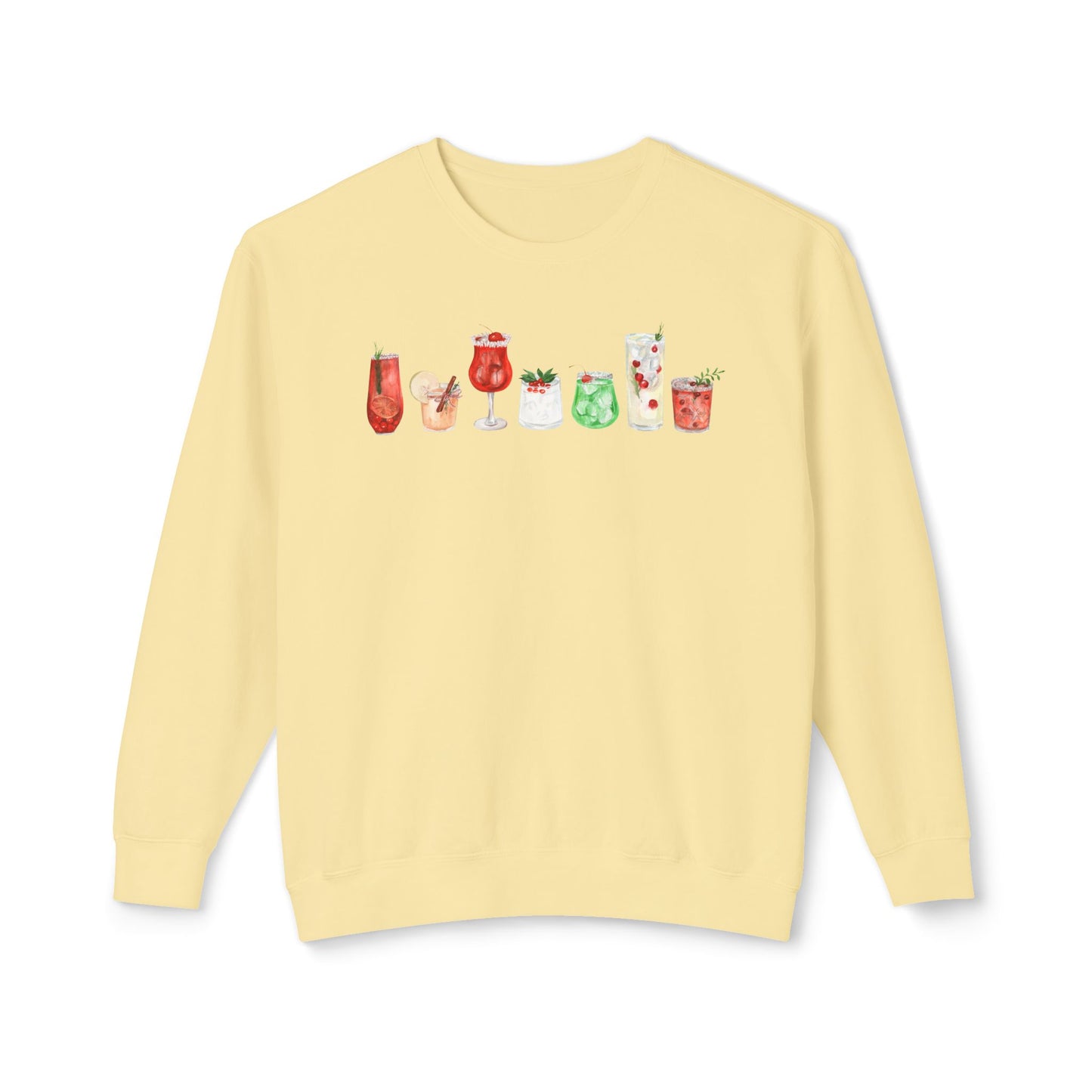 Christmas Cocktails Comfort Colors Sweatshirt